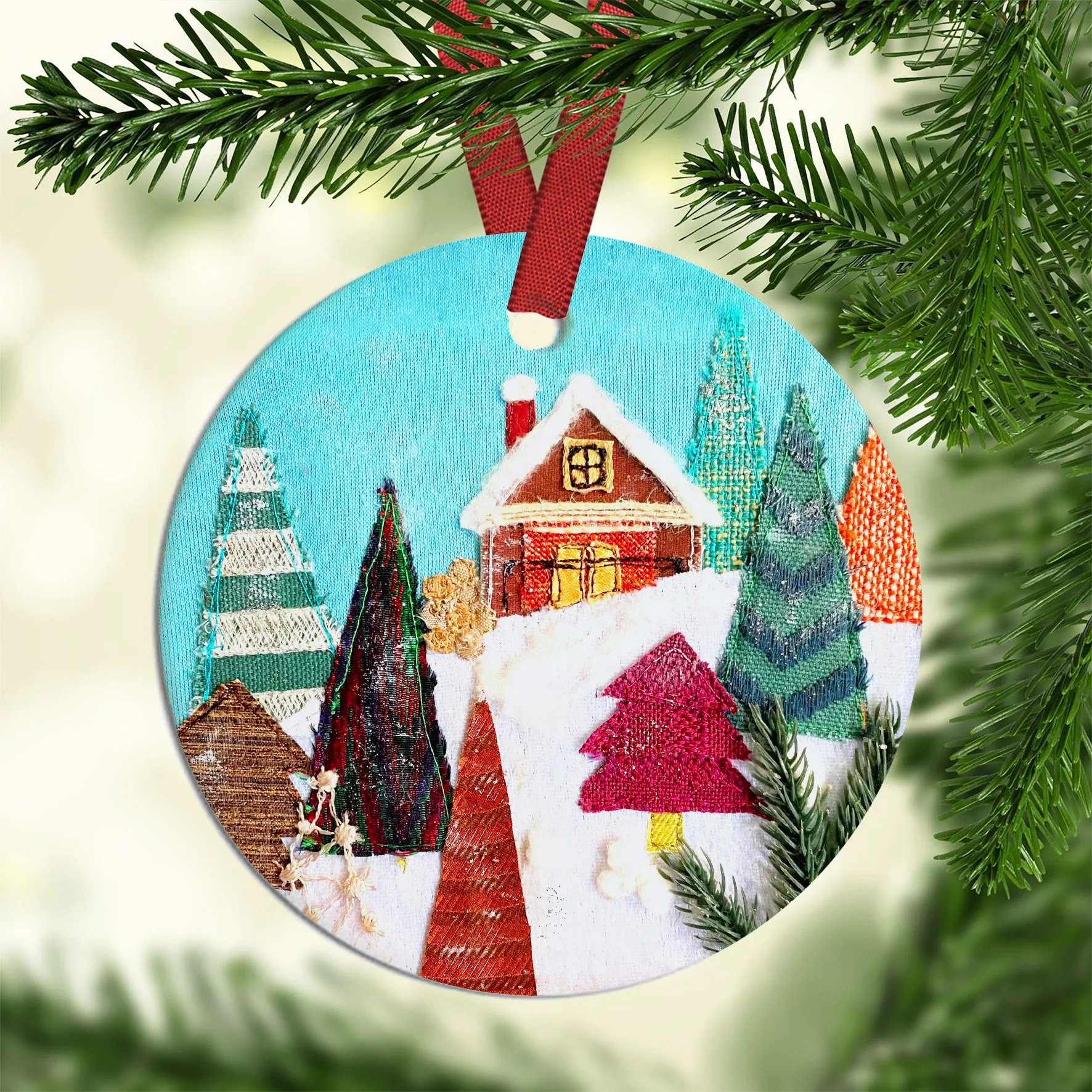 Christmas Ceramic Festive House Decoration Bauble Jackie Gale