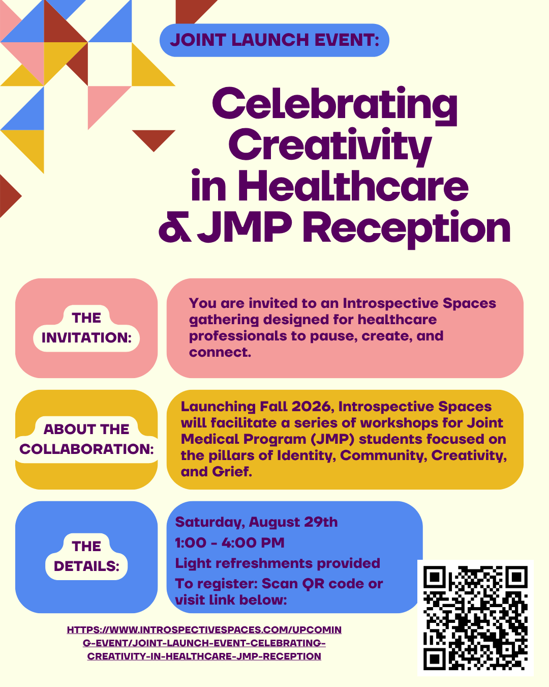 Joint Launch Event: Celebrating Creativity in Healthcare & JMP Reception