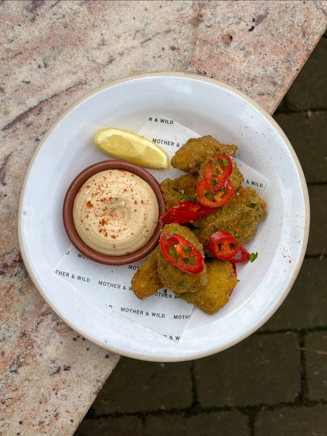 Scampi using fresh fish from the Brixham day boats. At the moment it&rsquo;s cod.