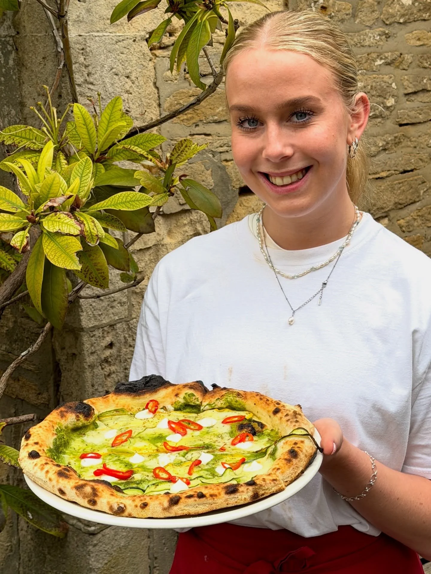 Too good to just be a special. Pea &amp; mint base topped with courgette, ricotta &amp; chilli now on the menu.