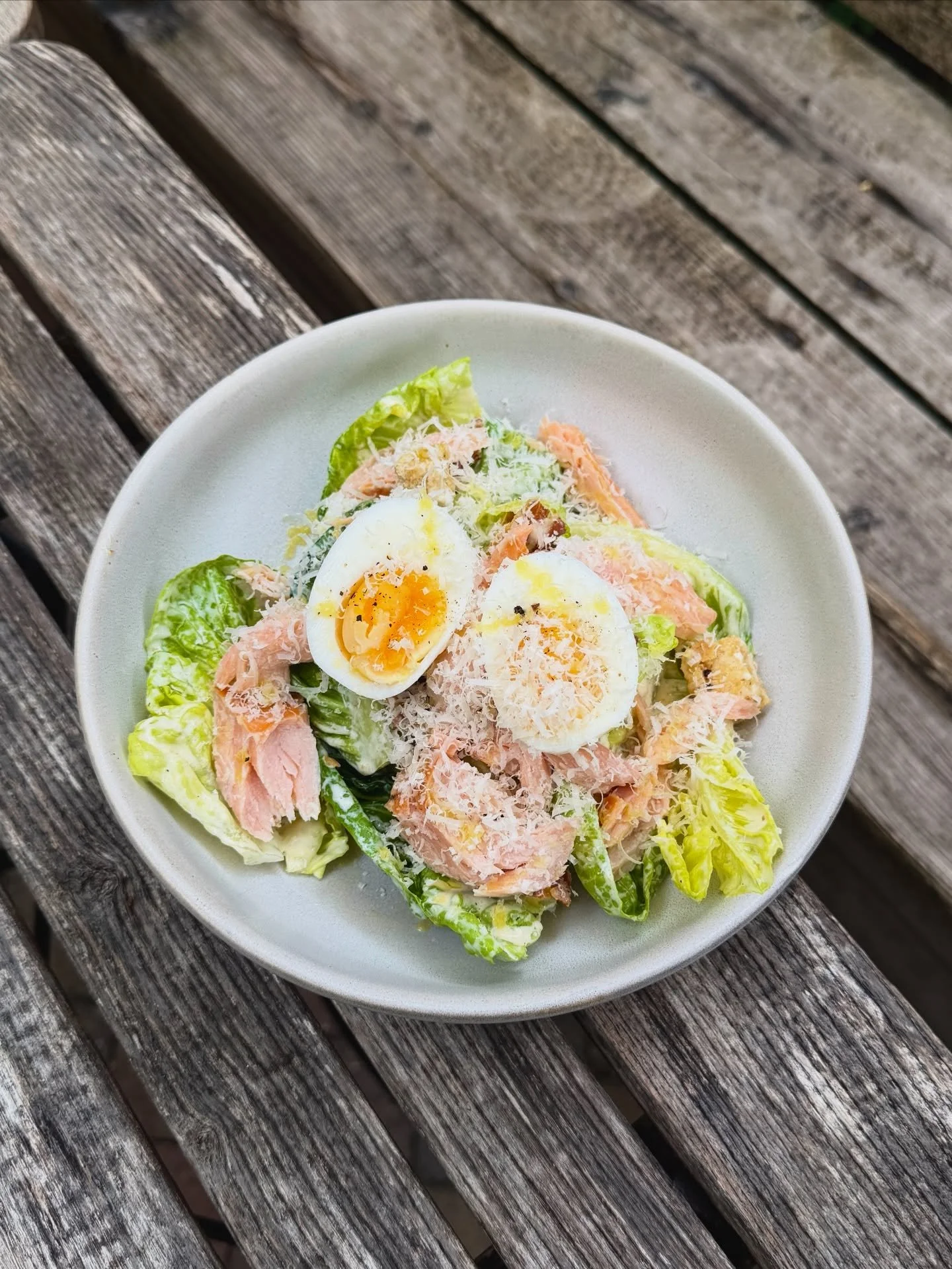 Introducing, the hot smoked salmon Caesar.