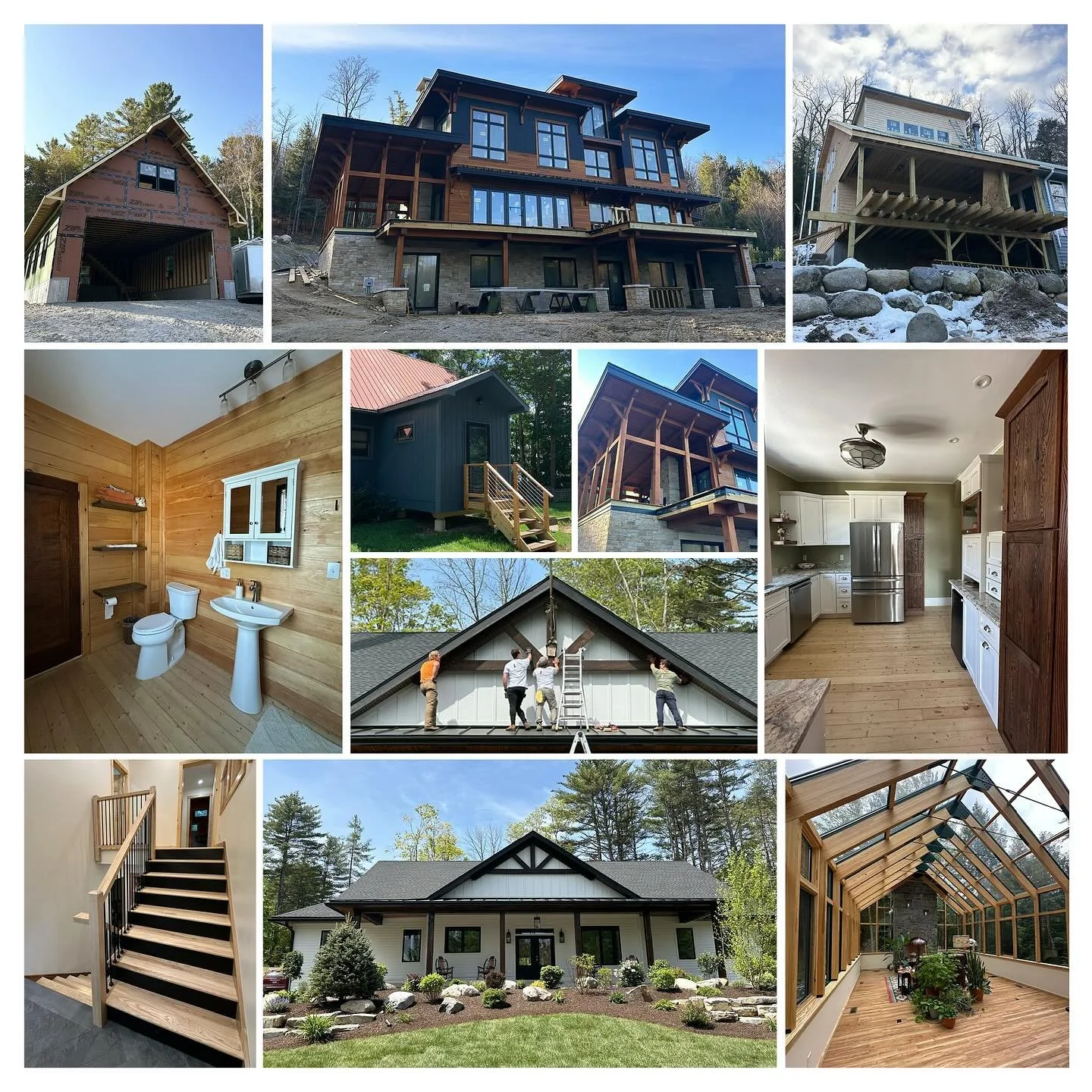2024 was a busy year for building projects, building the business, and building personal life. Work kept us local to Schroon Lake - installing timber framing and all exterior finishes on a 5,000 sq. ft house, building 2 additions, building a 24x36 ga