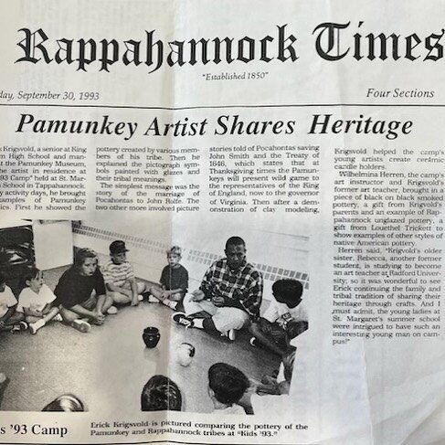 I have had a passion for teaching folks about Virginia&rsquo;s Indigenous people for a long time. Here I am at 17 (30 years ago😬) teaching kids. Time flies when you&rsquo;re having fun! #pamunkey #indiginouseducation #90s