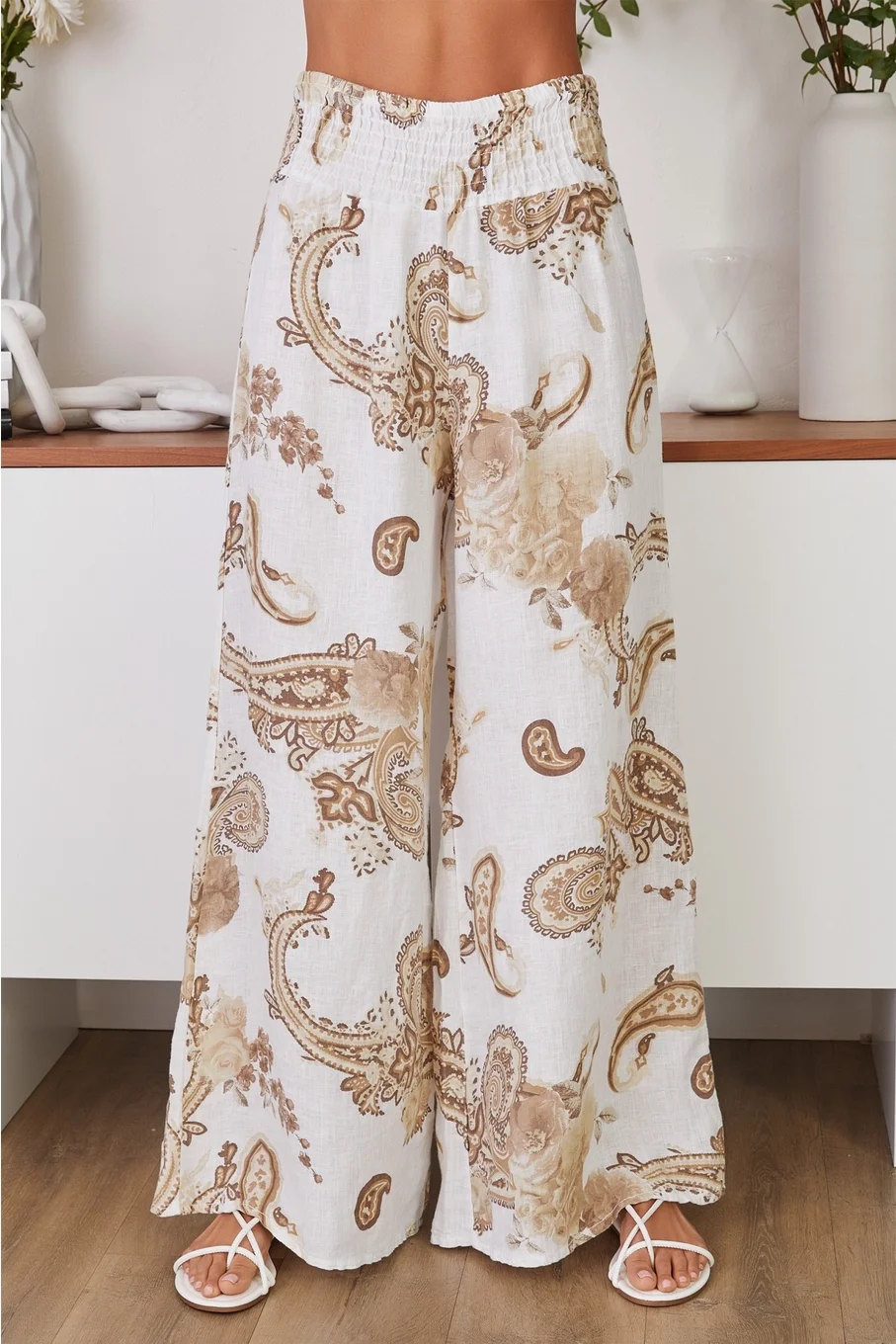 beige front Paisley Linen Wide-Leg Pants.webp