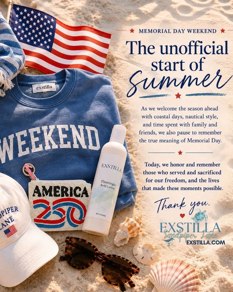 🇺🇸 Memorial Day Weekend marks the unofficial start of summer ☀️🌊

As we welcome the season ahead with coastal days, nautical style, and time spent with family and friends, we also pause to remember the true meaning of Memorial Day ❤️🤍💙 

Today, 