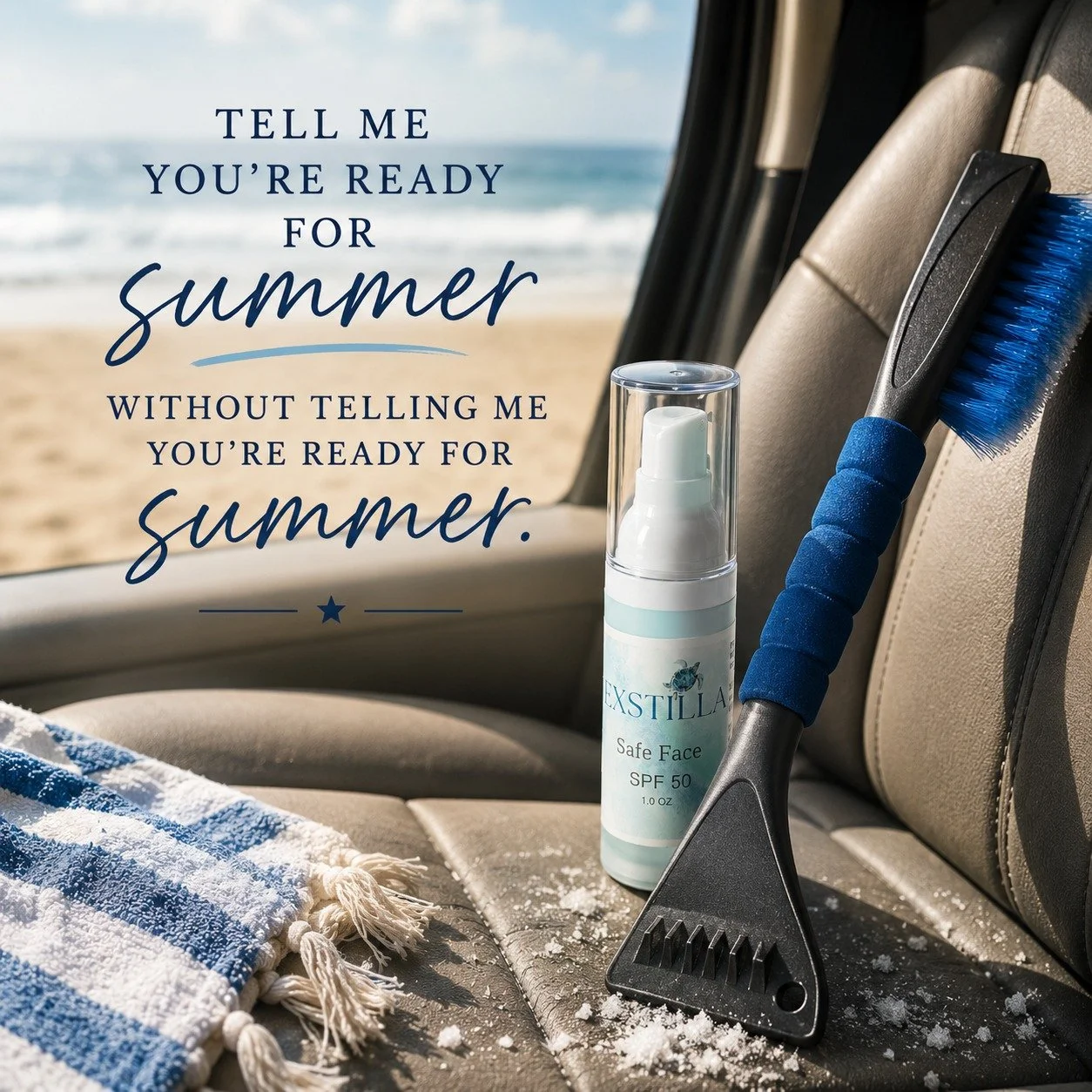 Tell me you're ready for summer without telling me you're ready for summer...We'll start: I have three bottles of sunscreen in my car, and the ice scraper is still in the back seat. 😂

Your turn 👇