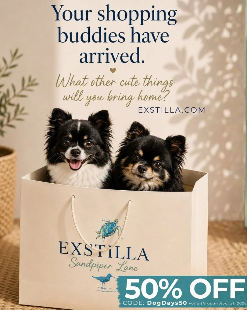 🐶🐾 ONE WEEK LEFT!

Your shopping buddies would like to remind you that 50% OFF is a very good reason to bring home something cute. 🛍️🤍

🌊 Shop the Sandpiper Summer Sale
🏷️ Use code DogDays50
⏰ Ends Aug. 31

Some sizes are already sold out, so d