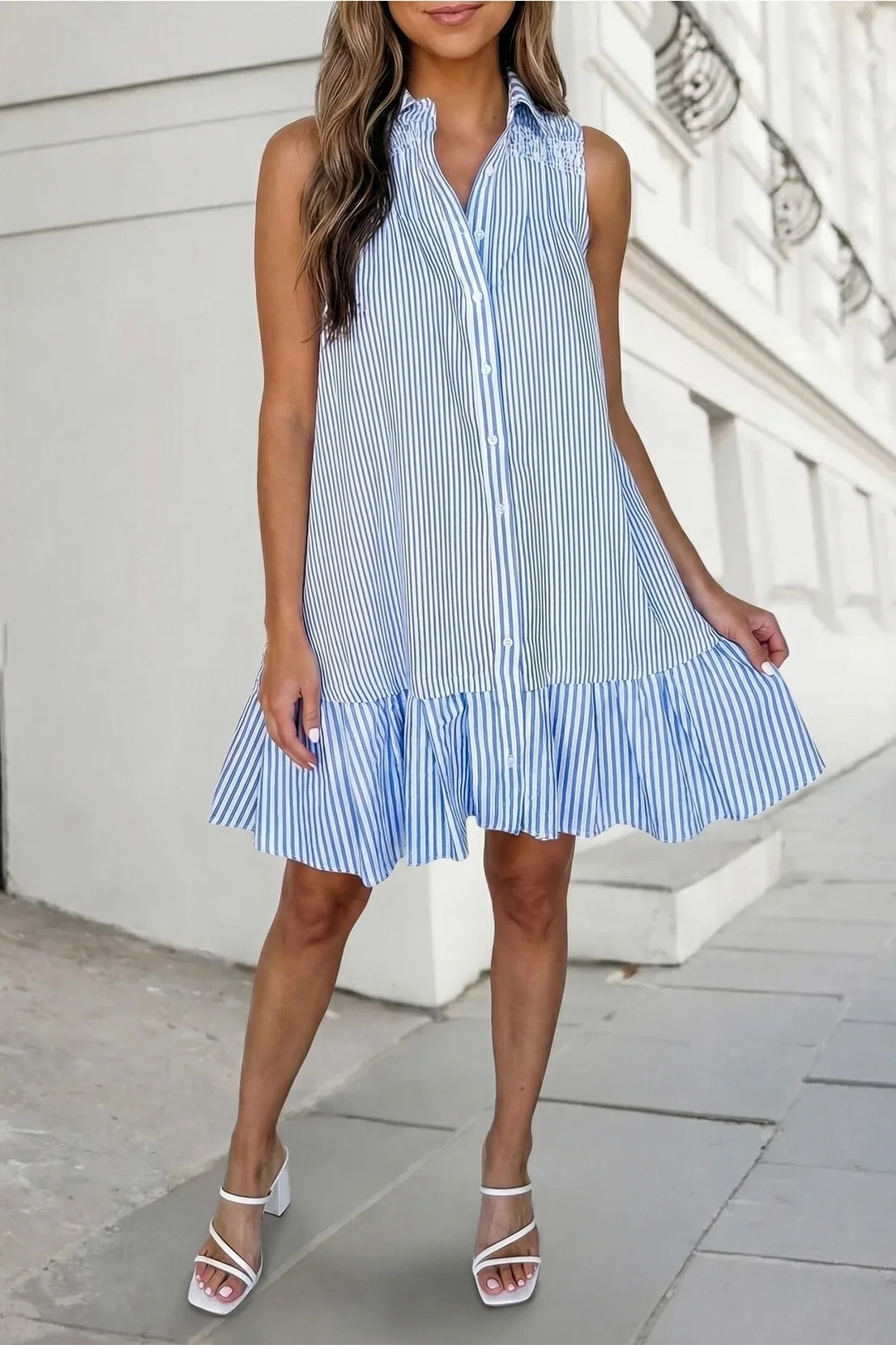 Striped Ruffle Hem Mini Dress.webp