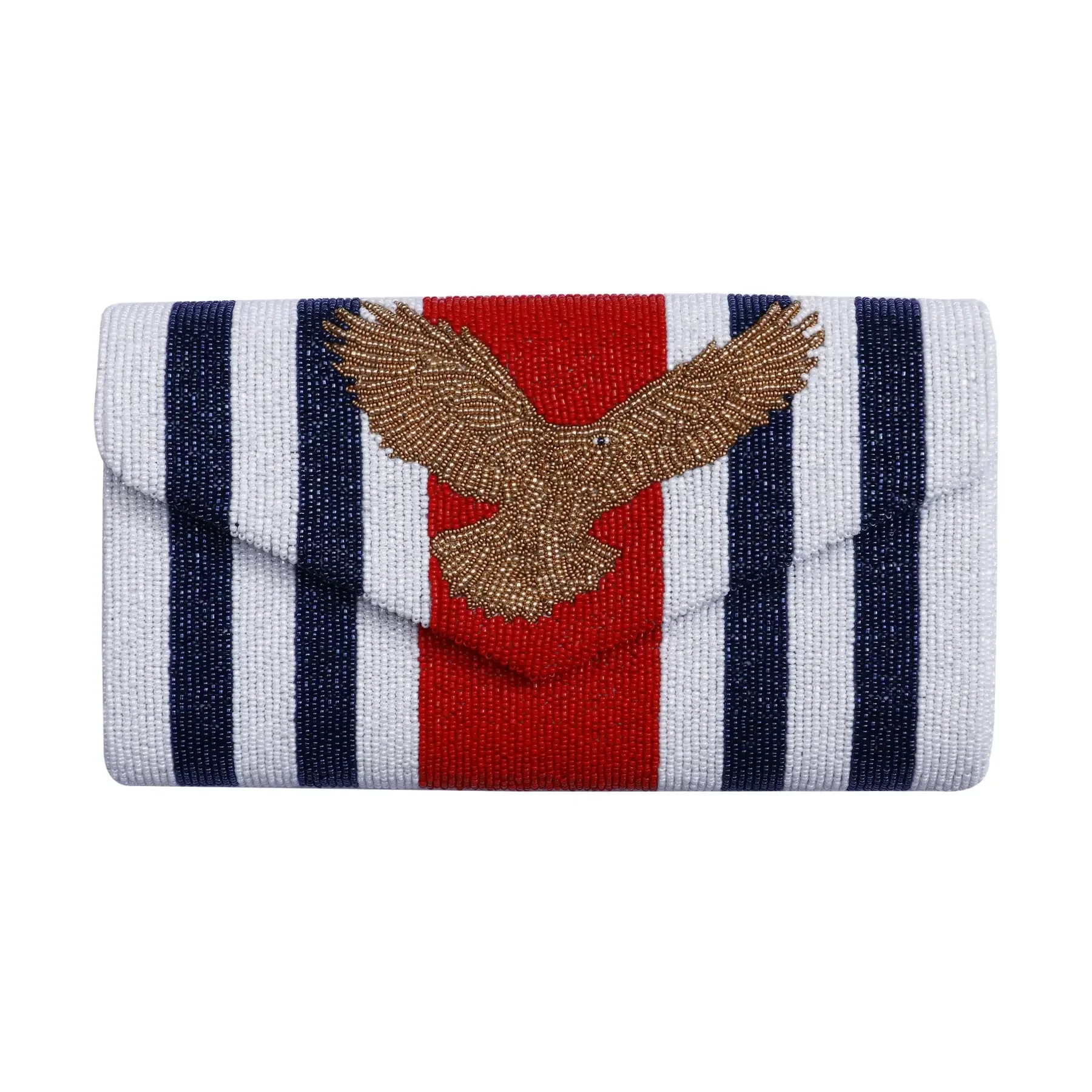Freedom Eagle Beaded Clutch