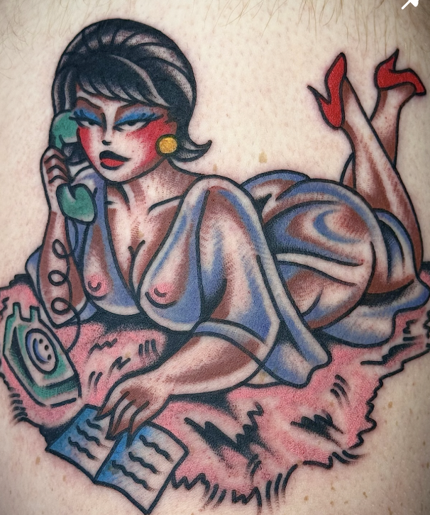 Jenna Scout guest artist from LA working at the best tattoo shop in Portland, Lombard Street Tattoo.
