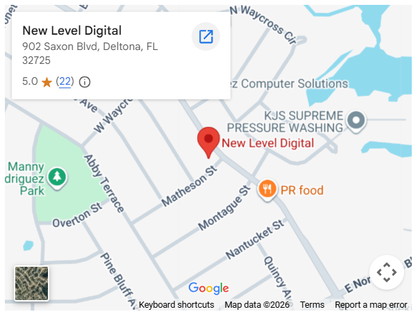 Map of New Level Digital's service area