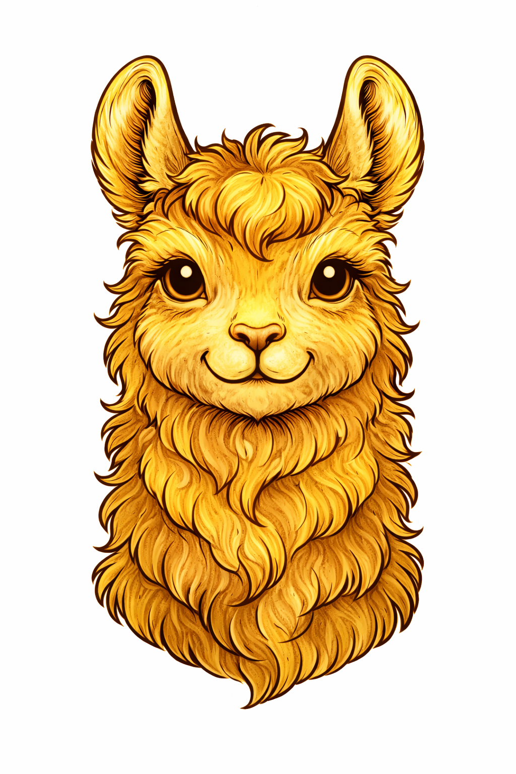 Adorable Llama Coloring Page | Cute Animal Activity for Kids | Fluffy Alpaca Line Art | Nursery Decor | PDF Digital