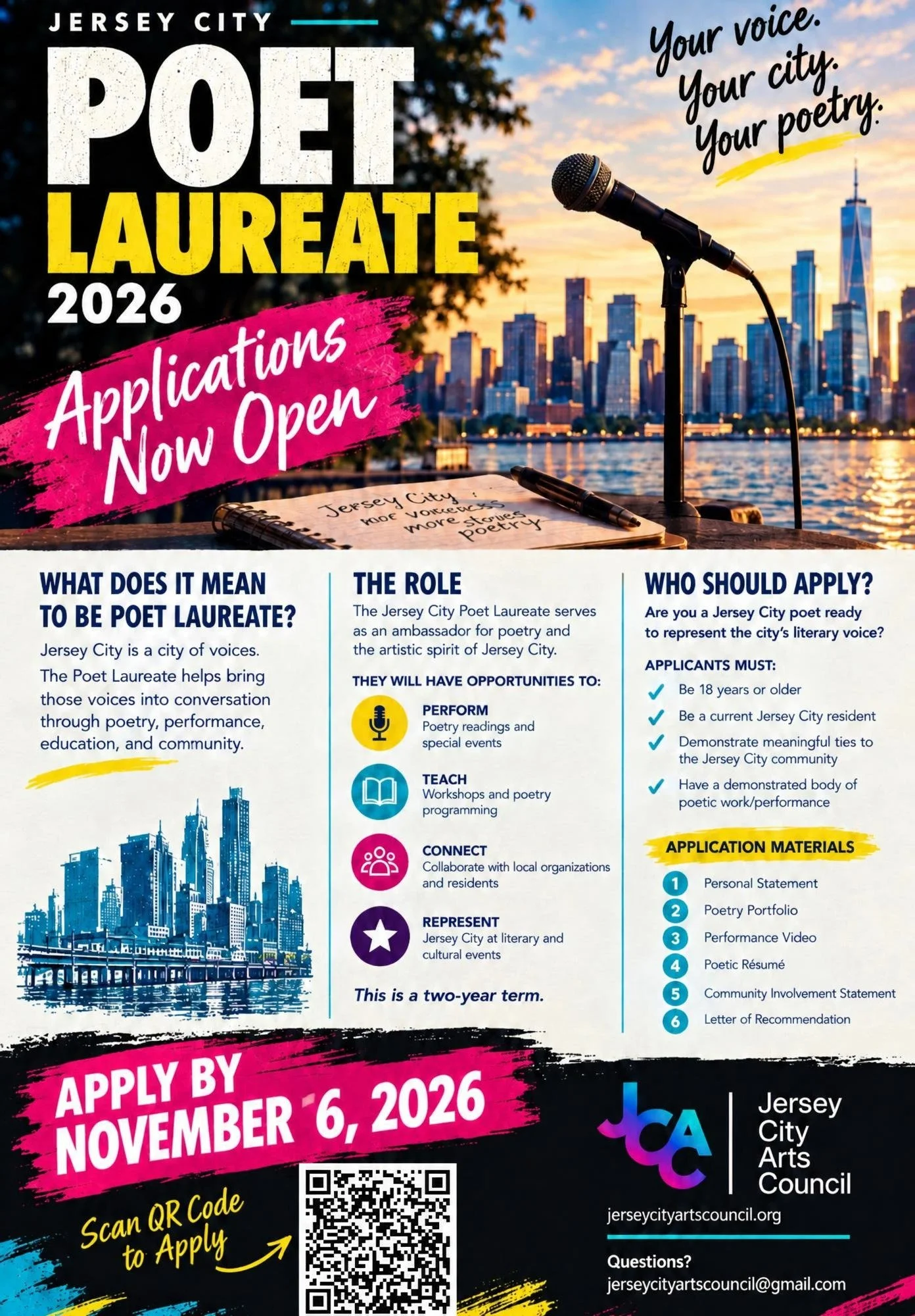 Applications Now Open for 2027-2028 Poet Laureate 