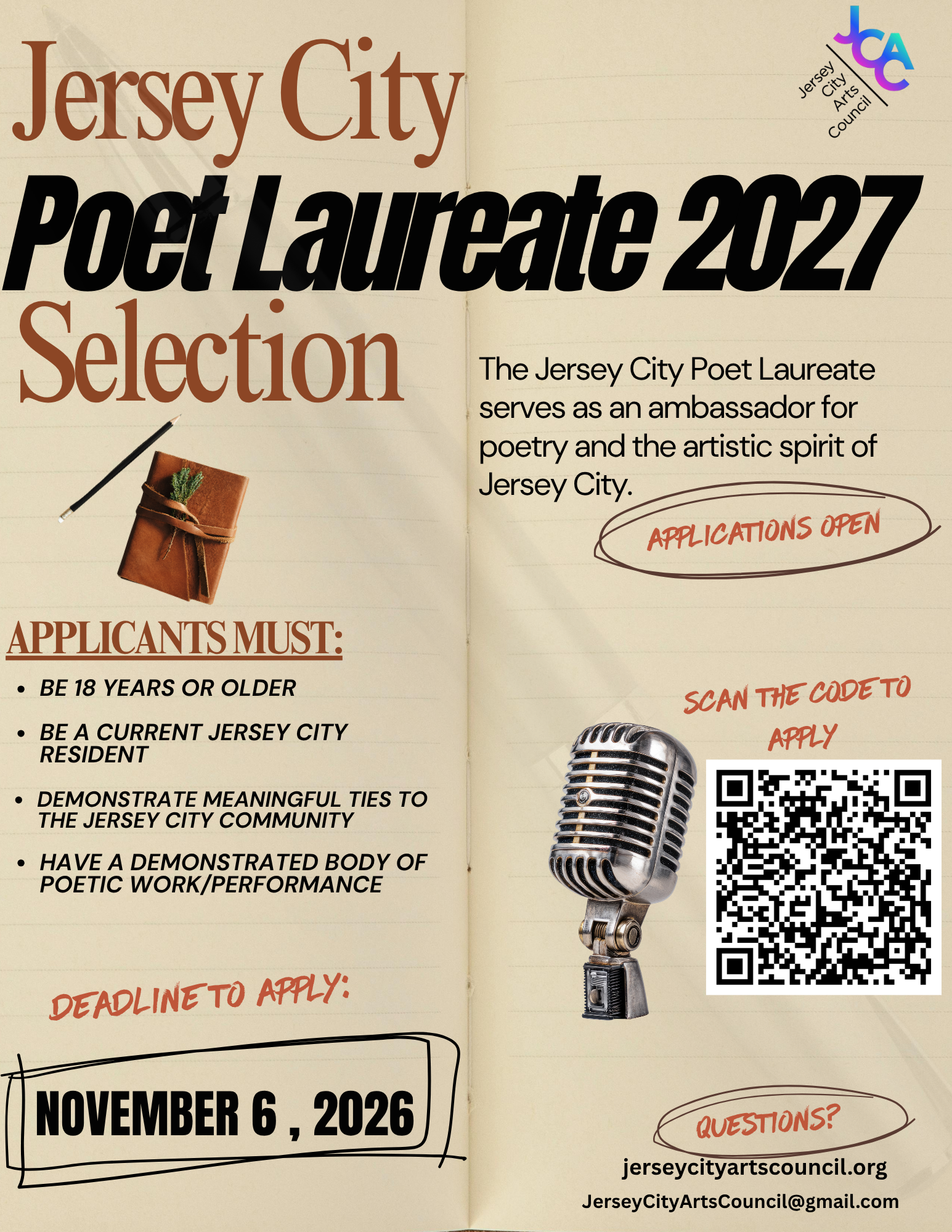 Applications Now Open for 2027-2028 Poet Laureate 