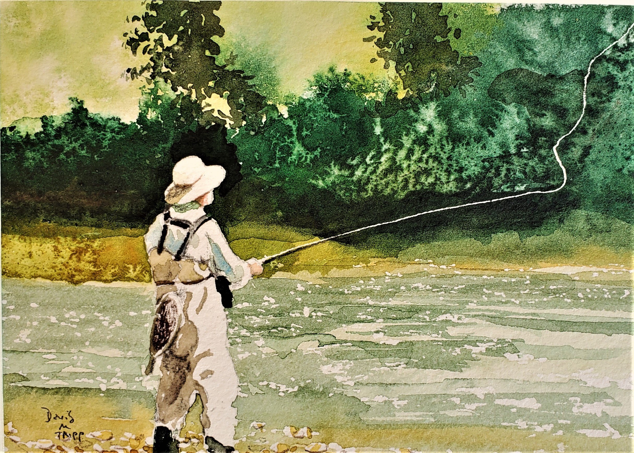 Fly Fishing Watercolor w/ David Tripp — Gracie Lane