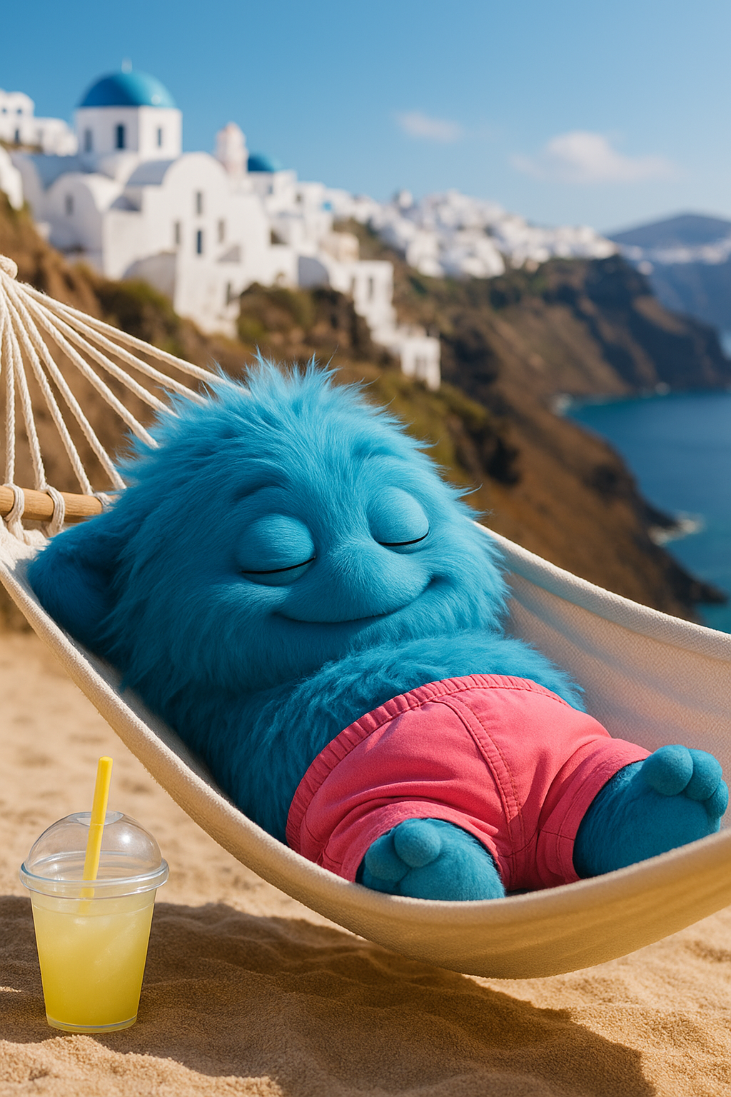20250622_1549_Furry Naps in Santorini_remix_01jybtw7jvf0k9aeemyqa06a2p.png