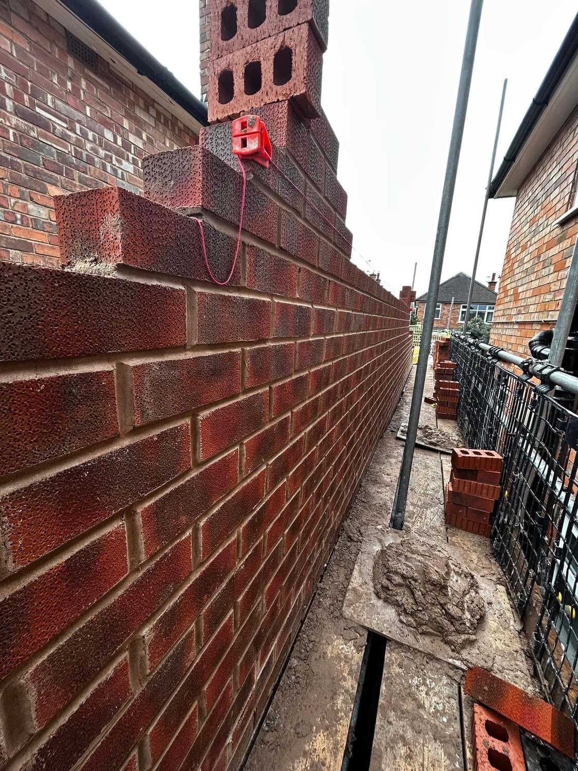 Close-Up of the Brickwork Pointing.