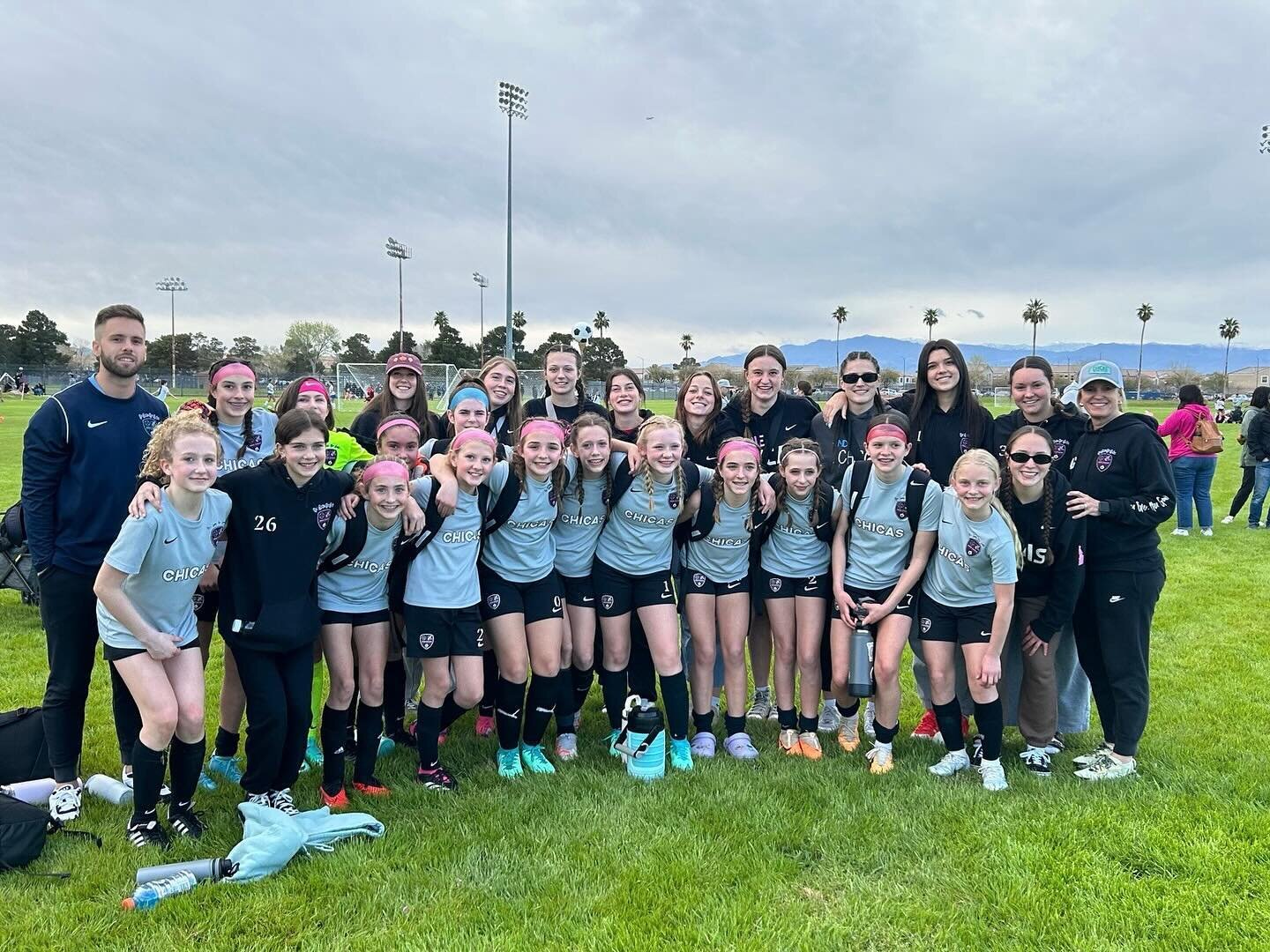 CHiCAS 2011 and 2006 hanging out and playing a little soccer. #sisterhood ⚽️😃👧🏽👧🏻