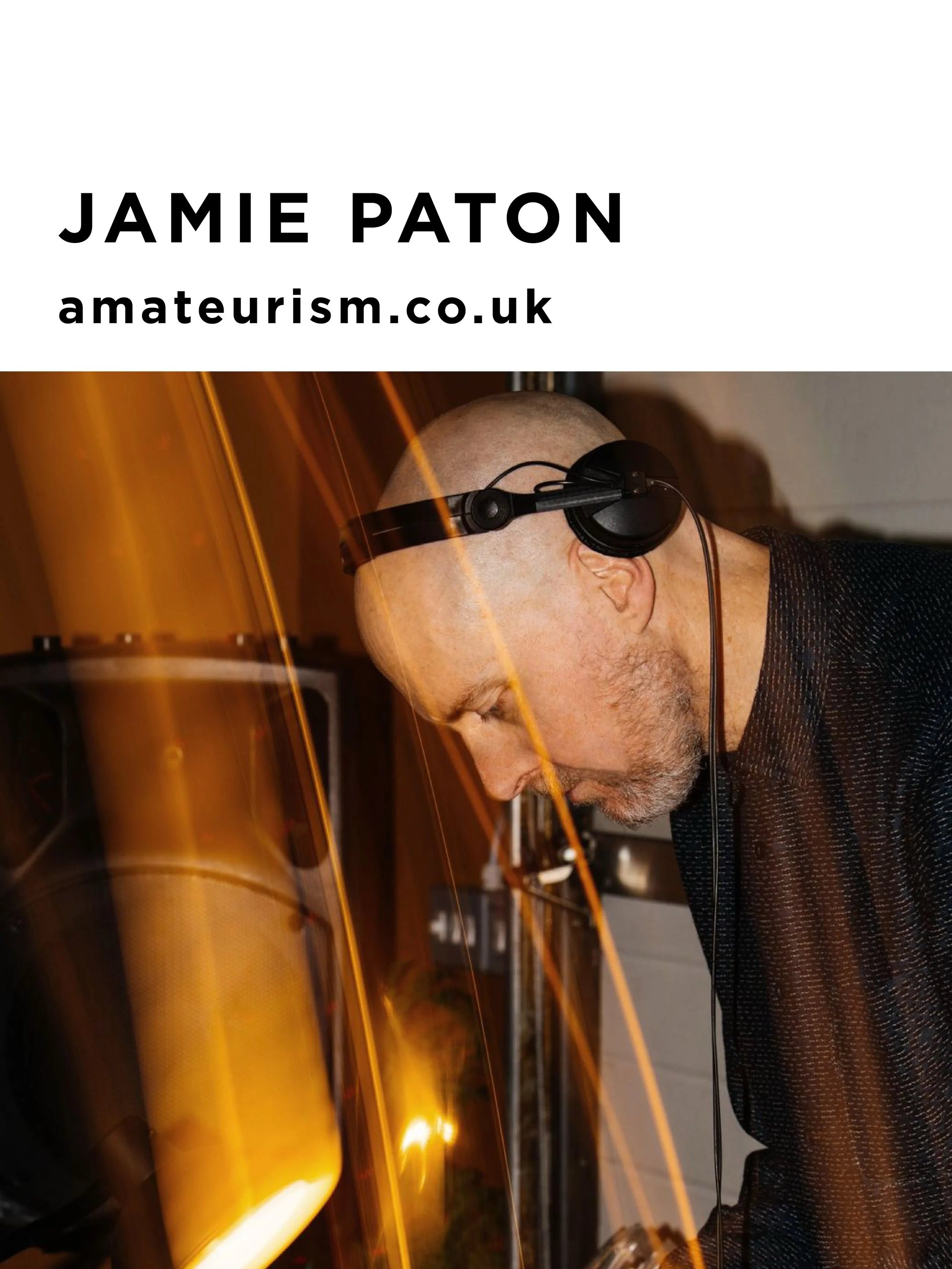 Jamie Paton | 17:15-18:45

It&rsquo;s great to have Jamie Paton back with a new show on the Amateurism airwaves today. A DJ and music producer with exceptional taste, and a knack for unearthing lesser-known gems, Jamie will be channelling a &ldquo;tr