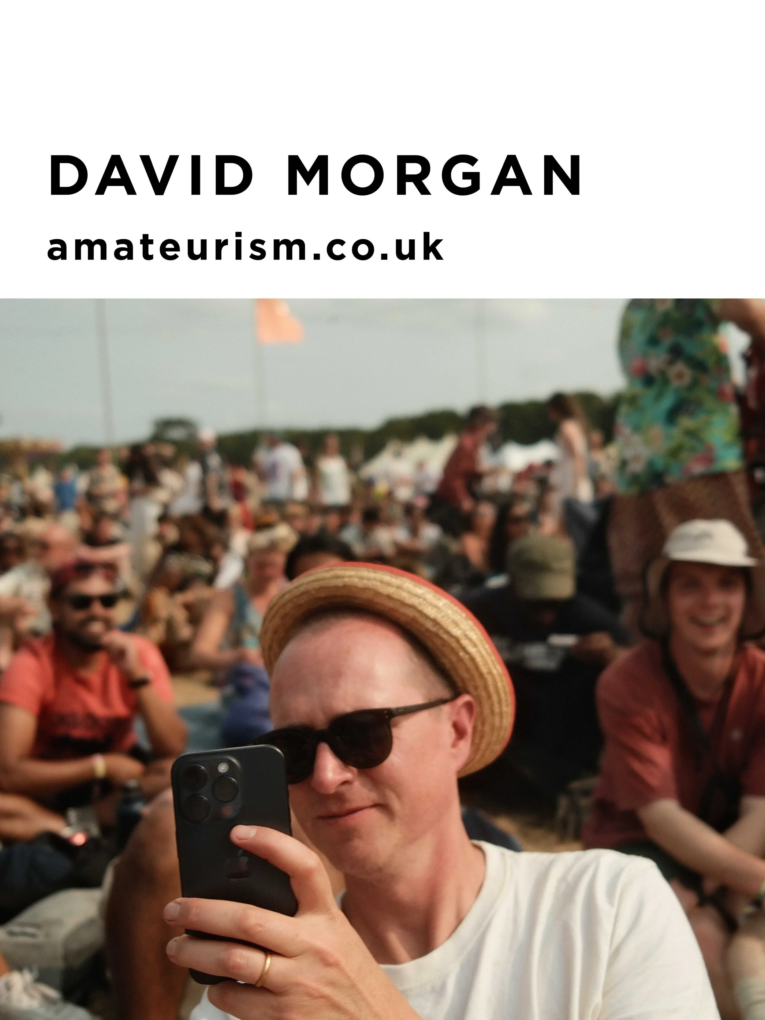 David Morgan | 14:15-15:45

Giving a warm welcome to Dave today, who makes his debut for Amateurism this afternoon. His show is a collection of stuff he&rsquo;s &ldquo;excited to share&rdquo;. Music picked up along the way this summer &ndash;&nbsp;fe