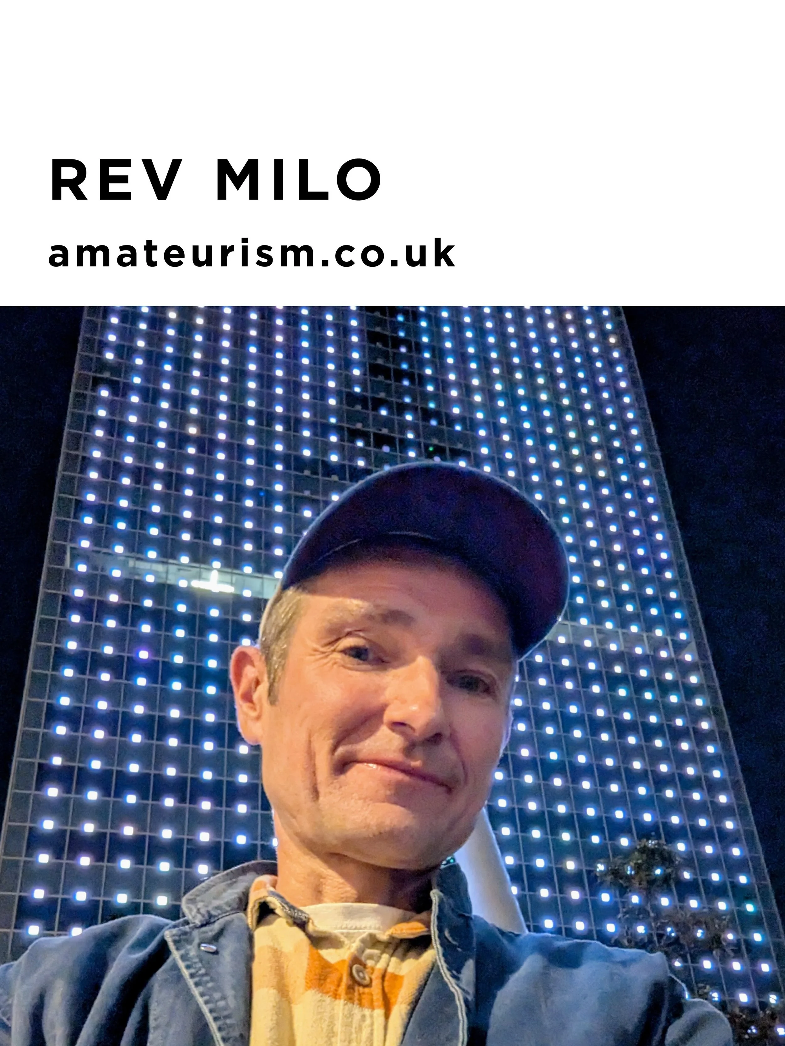 Rev Milo Speedwagon | 16:00-17:30

Reverend Milo Speedwagon&rsquo;s Blisscotheque Selection
&nbsp;
&rsquo;90 minutes of baggy balearic, cosmic folk and vibe-tank refuelling bliss bombs. From Abba to Santigold, this diverse range of artists and genres
