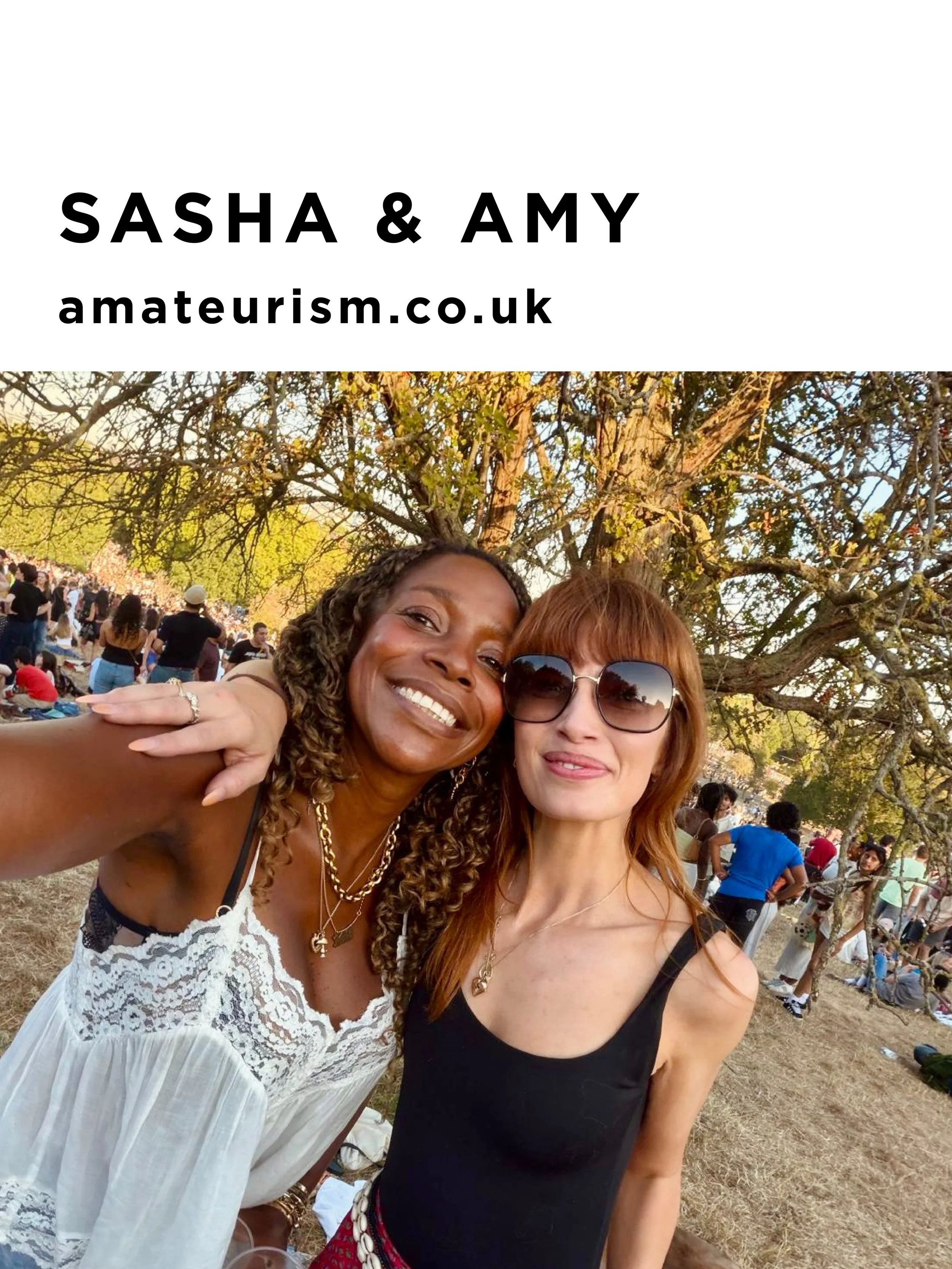 Sasha &amp; Amy | 14:15-15:45

&lsquo;Laptops shut, faders up. Amy and Sasha take over Amateurism for 90 minutes of unashamed serotonin therapy. An audacious sprint across dusty jump-blues, sweet lovers rock, vintage hip-hop, and global sonic collisi