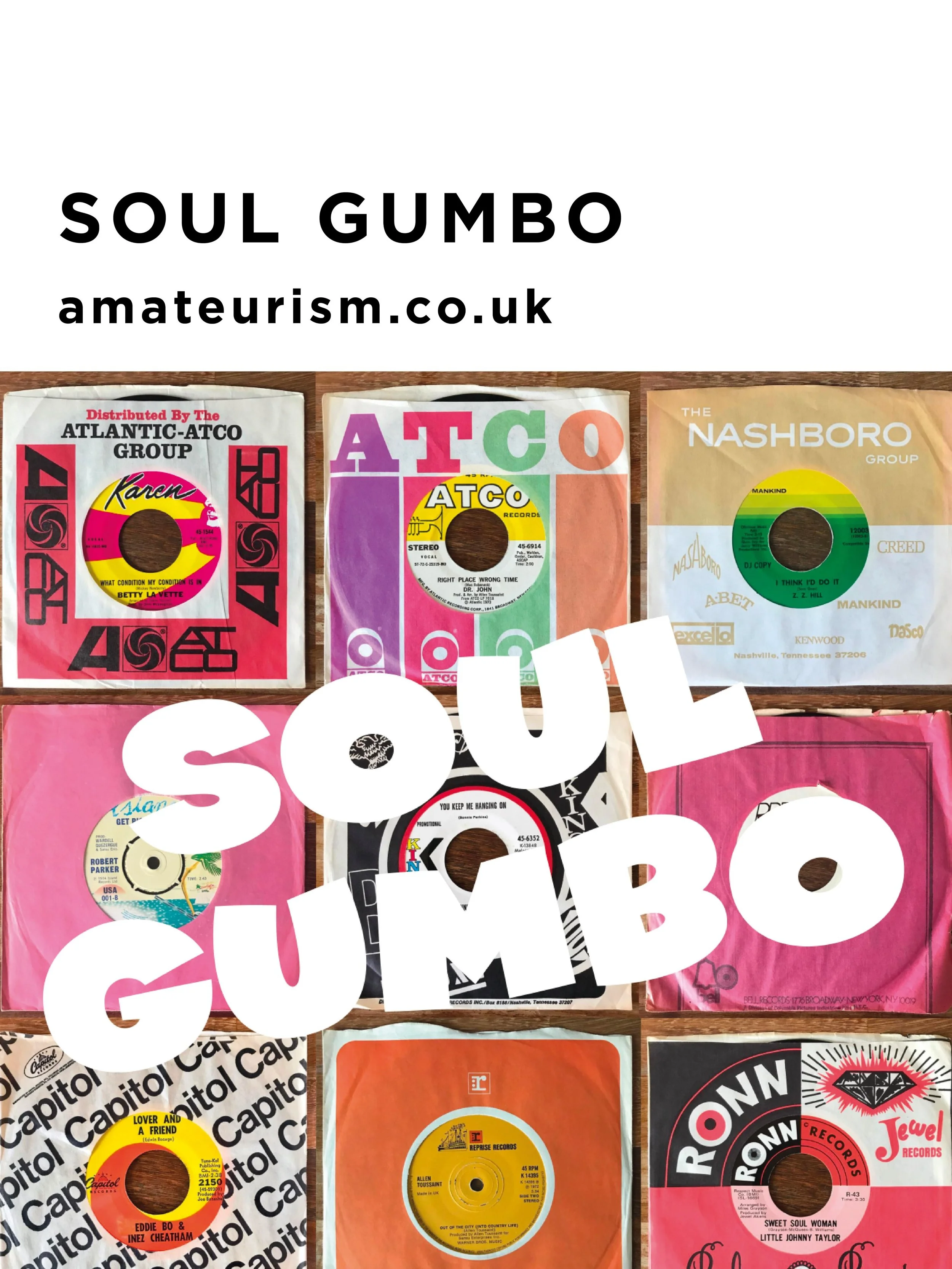 Soul Gumbo | 13:00-15:00

Gav and Neil are standing in for Mama Walton&rsquo;s Mothership Show with two hours of Soul Gumbo sounds. Digging through their record collections for old favourites, forgotten gems and slabs of lost bliss, they celebrate th