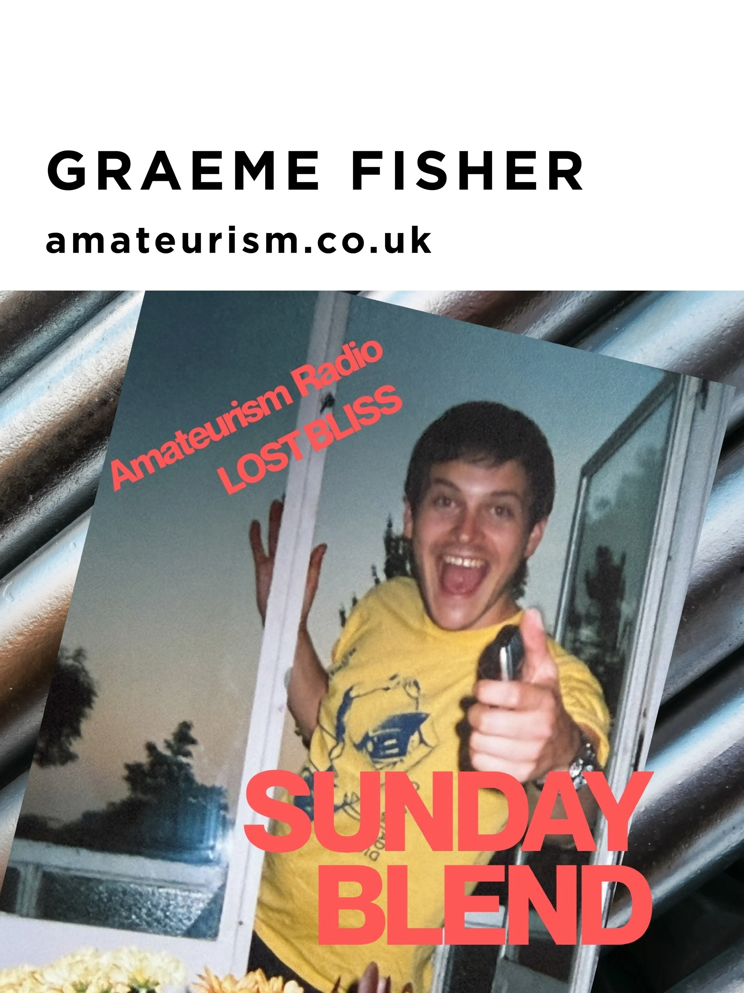 Graeme Fisher | 15:15-16:15

Mmm&hellip; the Sunday Blend!

Sunday Am-Rad resident Graeme describes todays sonic offering, &ldquo;As a super-lover of a super-cover, I&rsquo;ve put together a Sunday blend of recent and not so recent cover versions for
