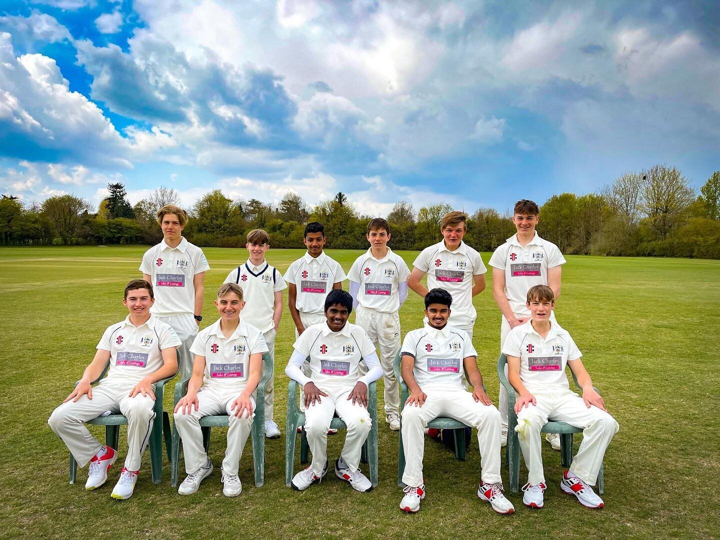 Our under 15s looking classy in the new club match shirts sponsored by @jackcharles2020 @parsons_joinery before they kicked off their season with a win last weekend 💪 🏏