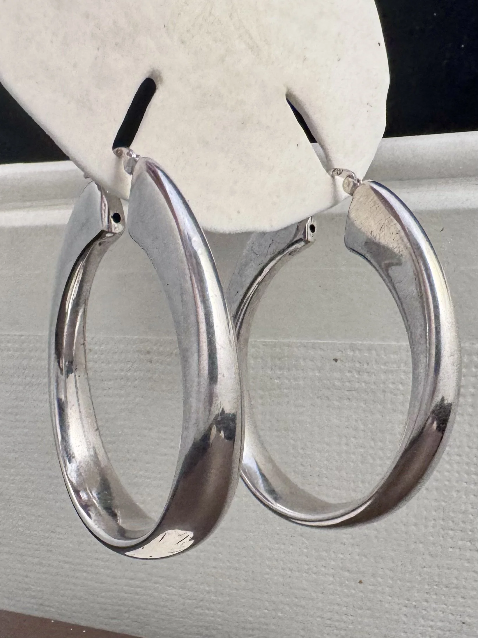 Jumbo Sterling Hoop Earrings