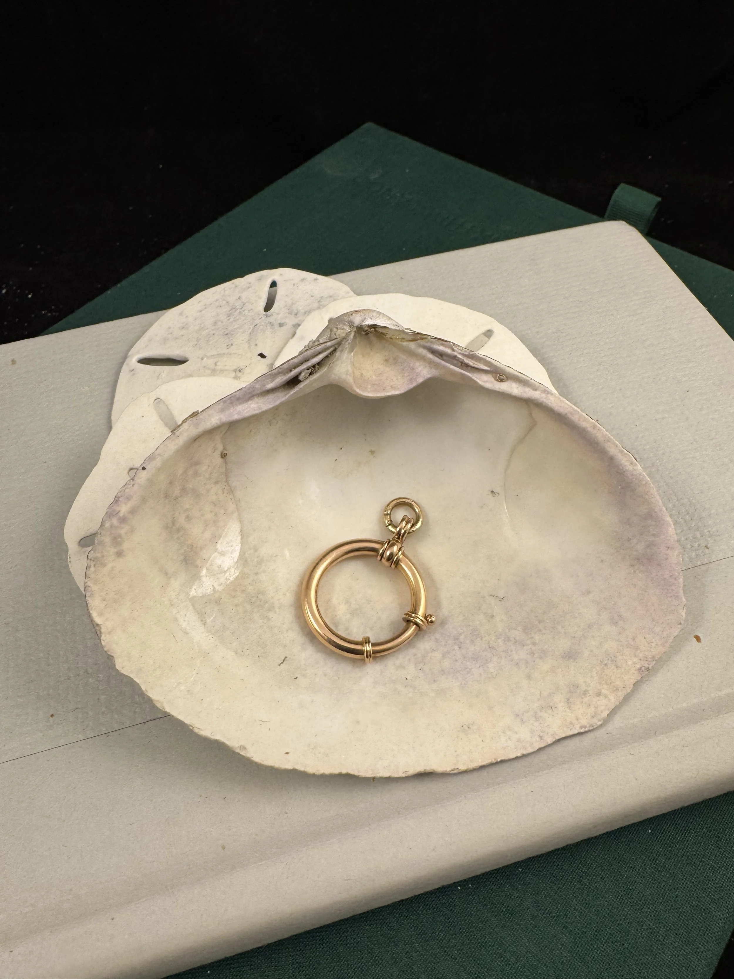 Large 14K Yellow Gold Bolt Ring