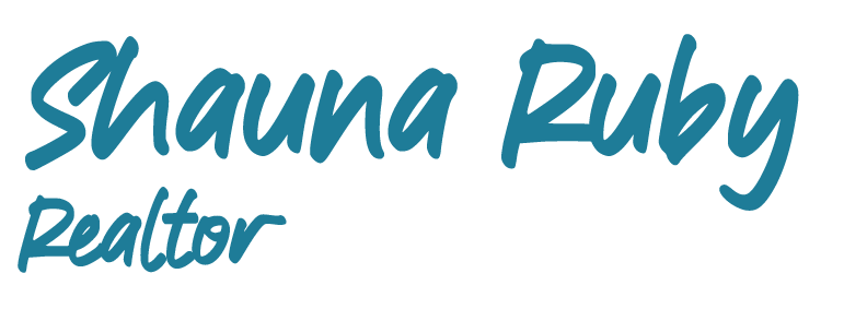 Logo with the text 'Shauna Ruby Realtor' in a handwritten style font.