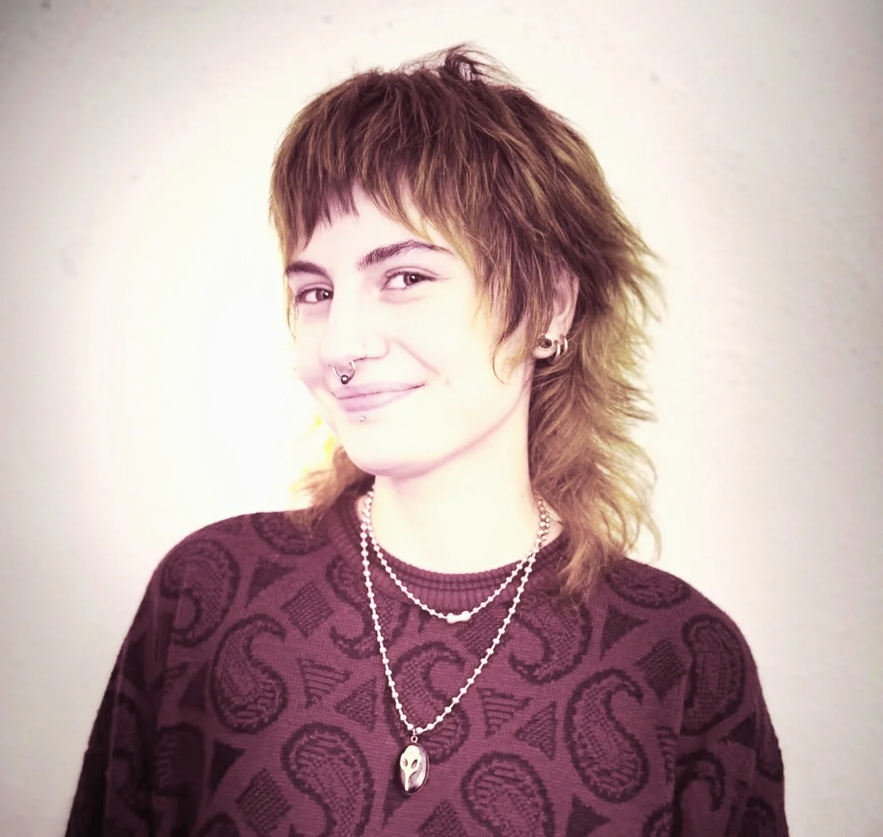 Close up of young woman with stylish hairstyle