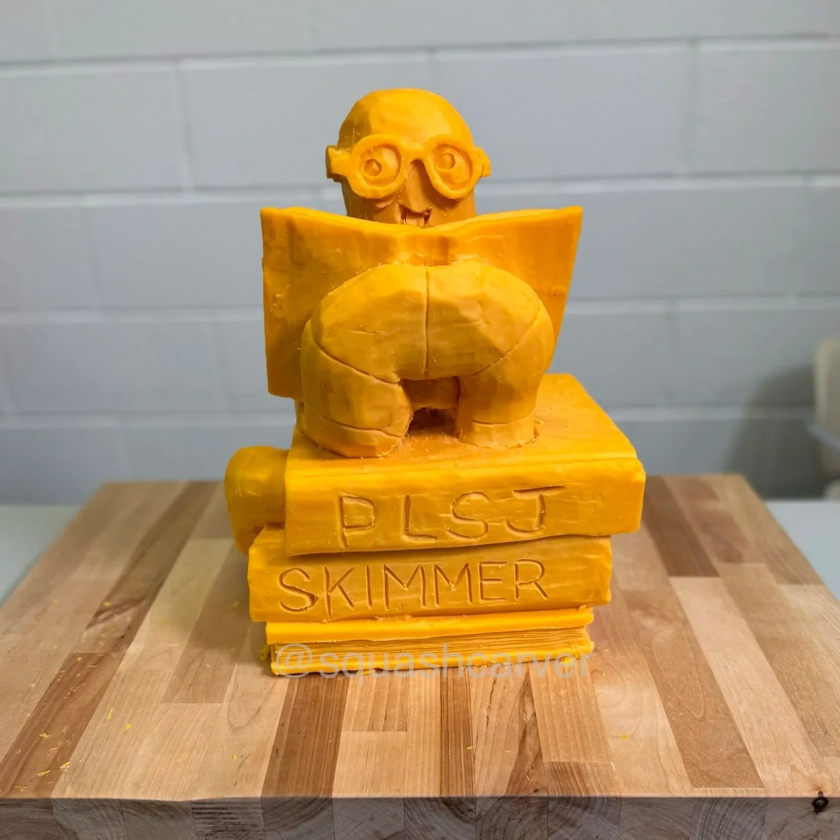 2025 Squashcarver PLSJ Public Library Of Steubenville And Jefferson County Library book worm Skimmer Skimmer cheese carving