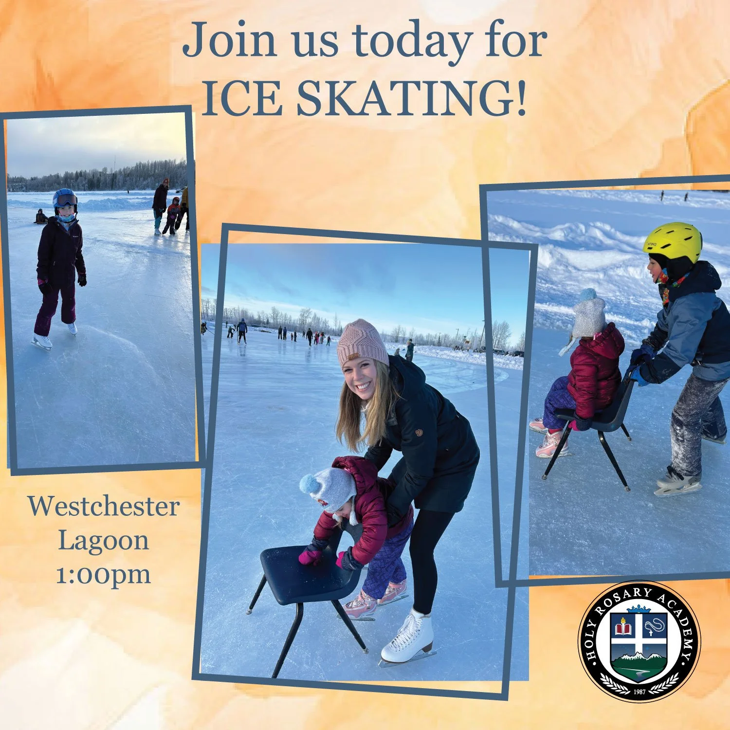 Come to Westchester Lagoon at 1 pm today to join us ice skating!
#IceSkating #LongWeekend #Ice