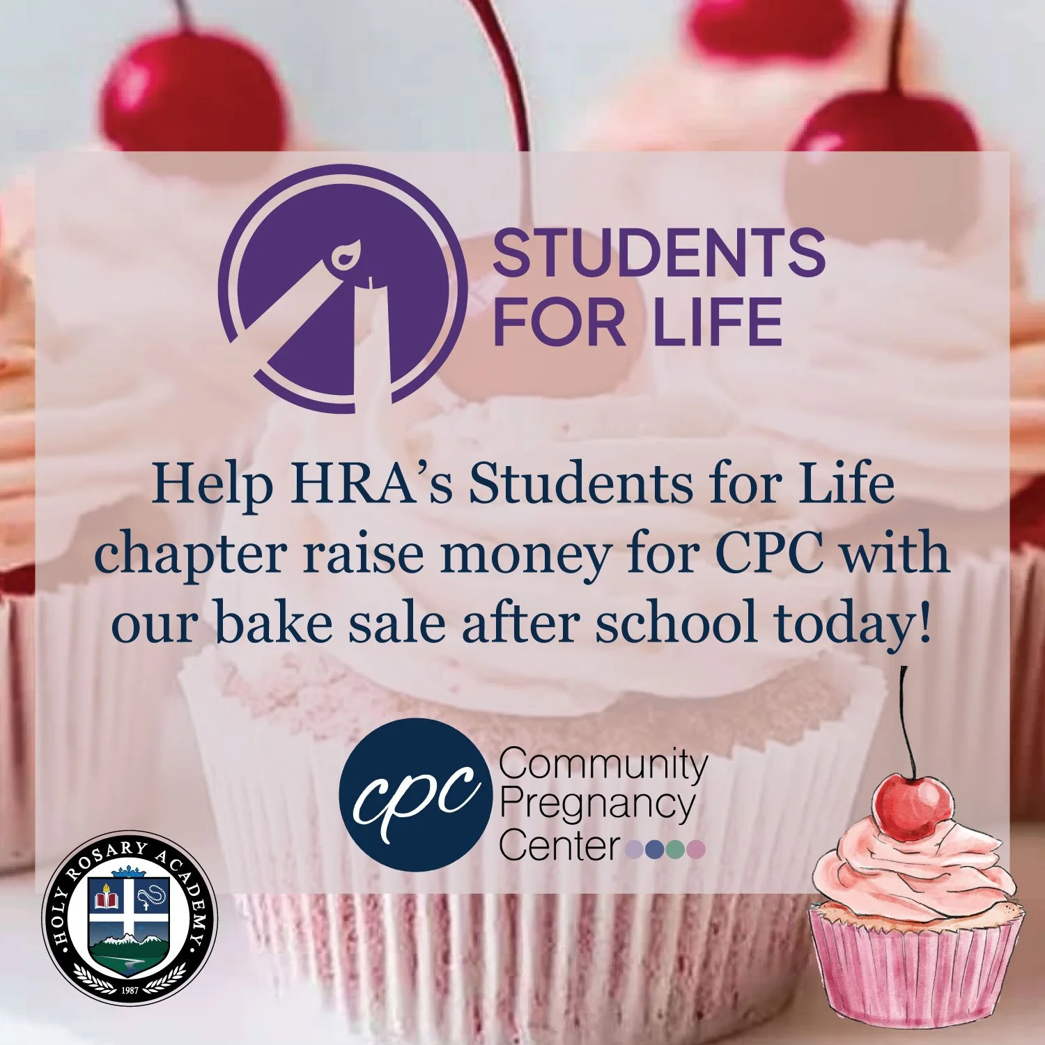 Catholic Schools Week sweetness! Bake sale today in support of CPC, hosted by our Students for Life chapter! Stop by and treat yourself for a good cause.
#CatholicSchoolsWeek #StudentsForLife #BakeSale #SupportLife