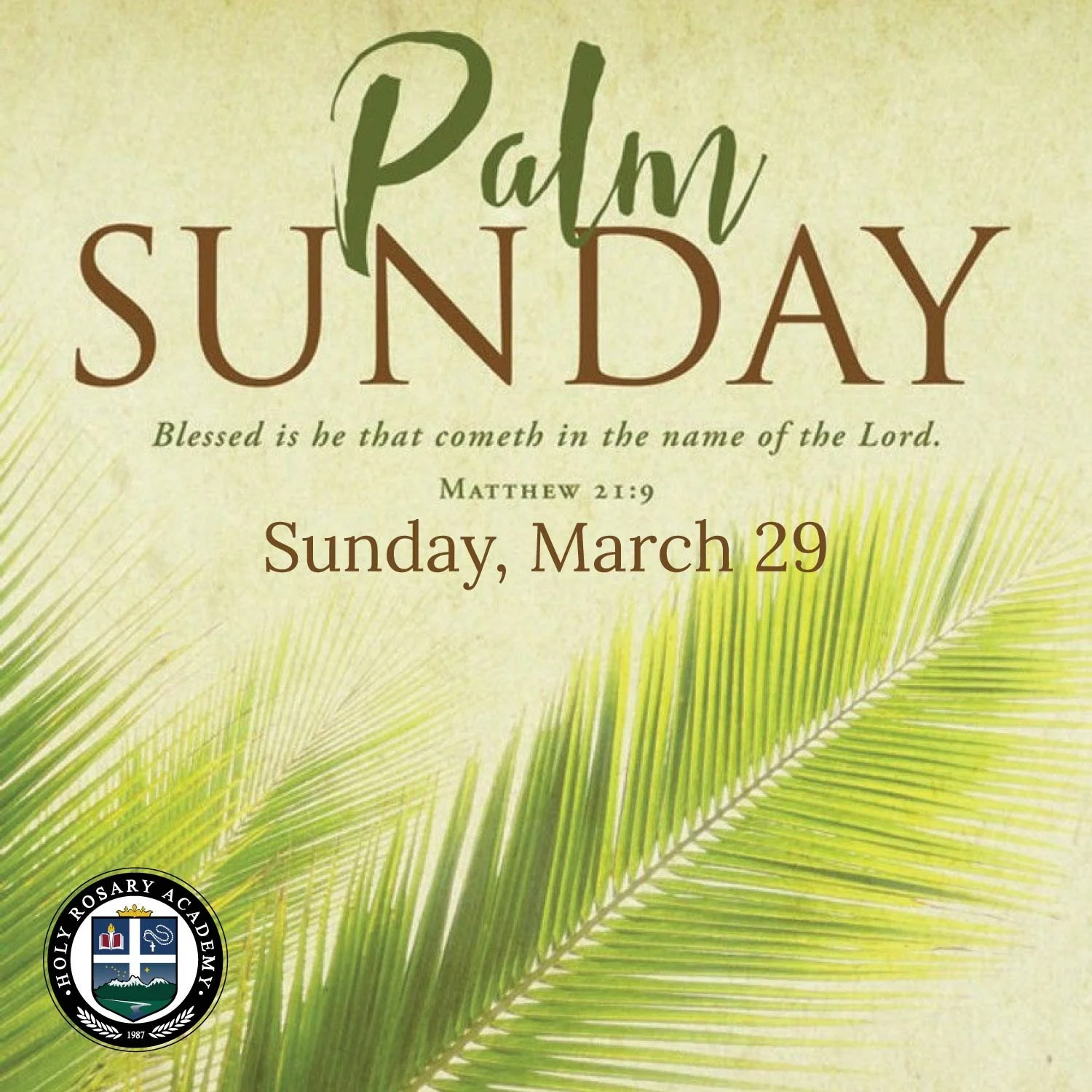 Happy Palm Sunday!
&ldquo;They took palm branches and went out to meet him, shouting, &ldquo;Hosanna! Blessed is he who comes in the name of the Lord! Blessed is the king of Israel!&rdquo; - John 12:13
#PalmSunday #HolyWeek #Hosanna #Faith