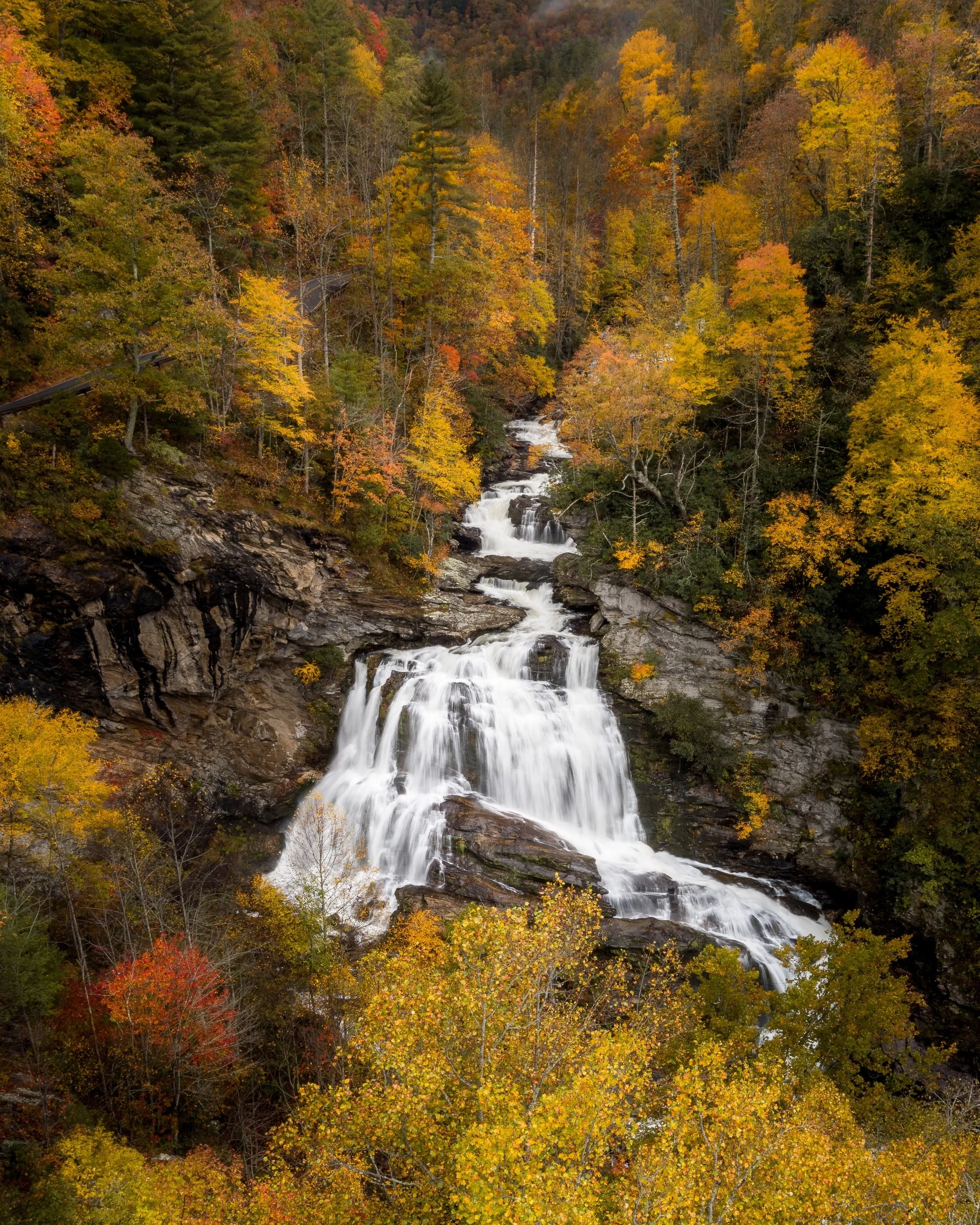  “Cullasaja Falls surrounded by Color” 