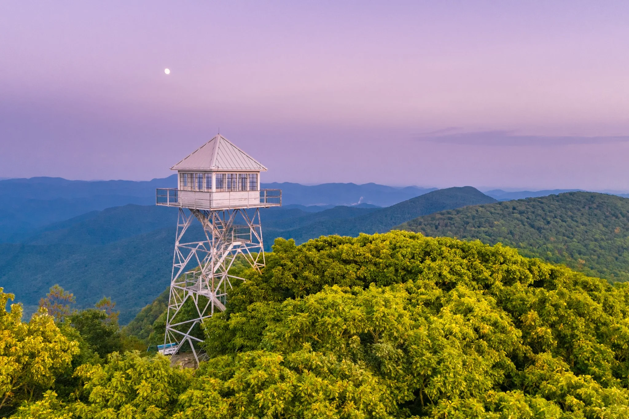 "Full Moon Over Albert Mountain"