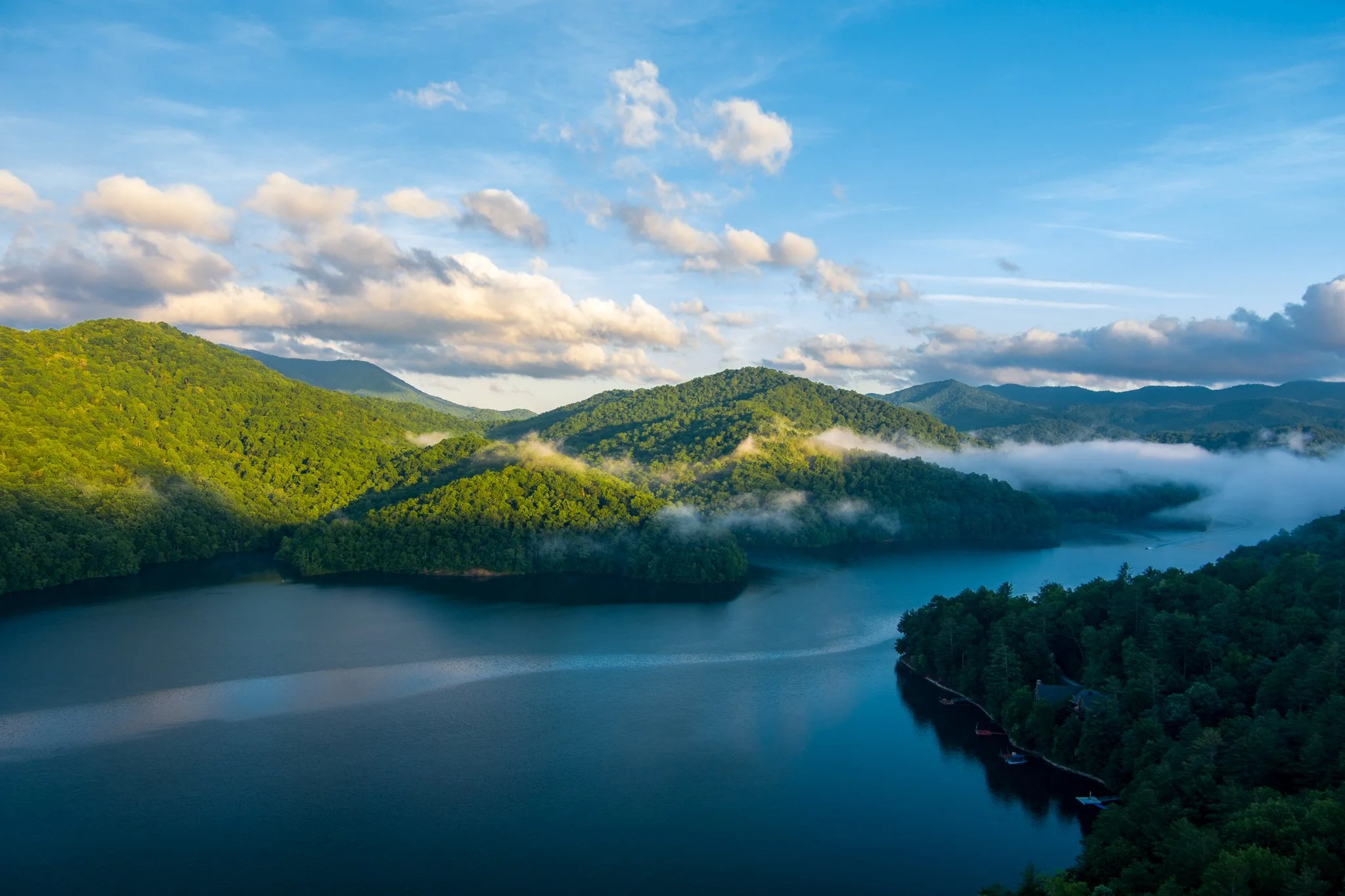 "First Light Over Nantahala Lake"