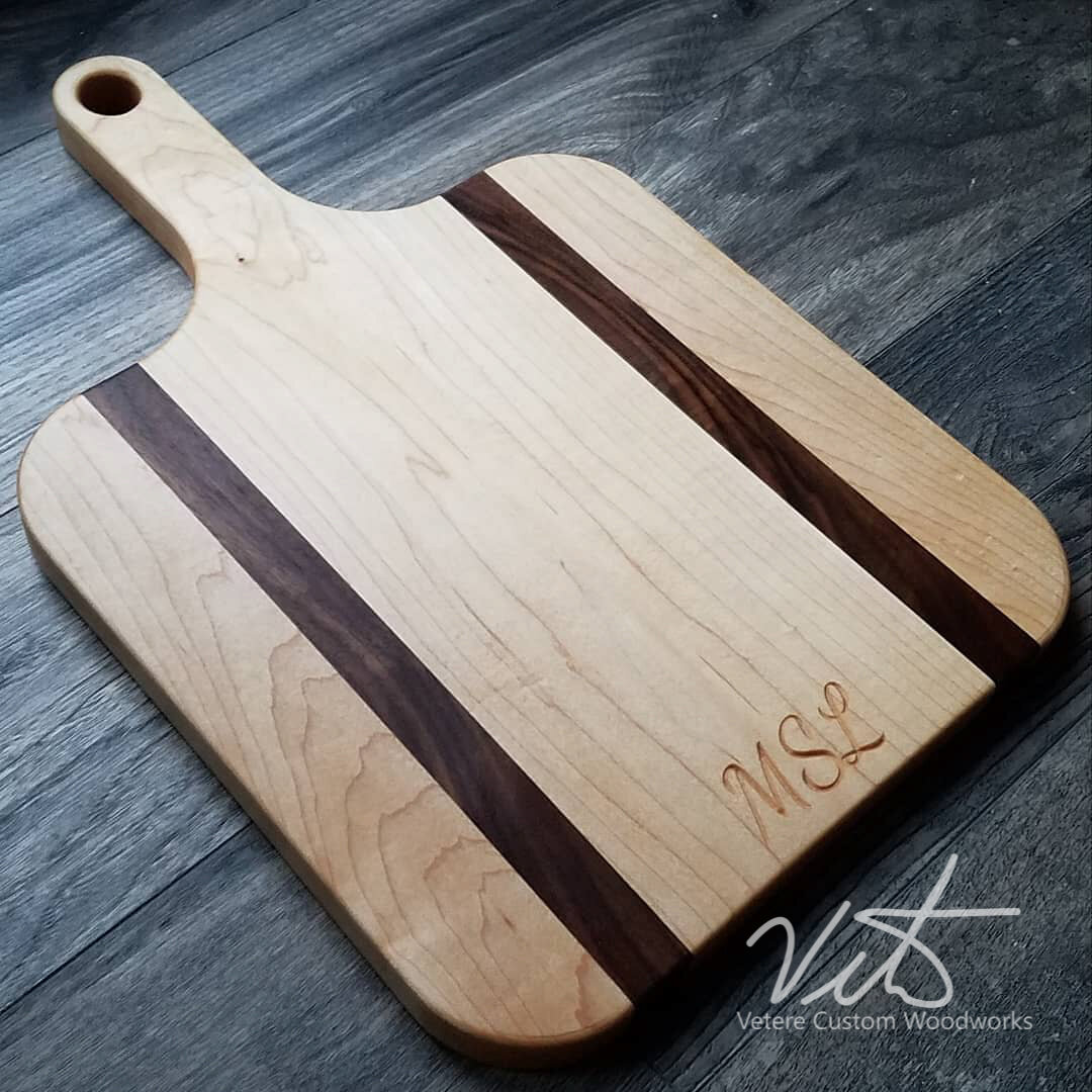 maple and walnut charcuterie board