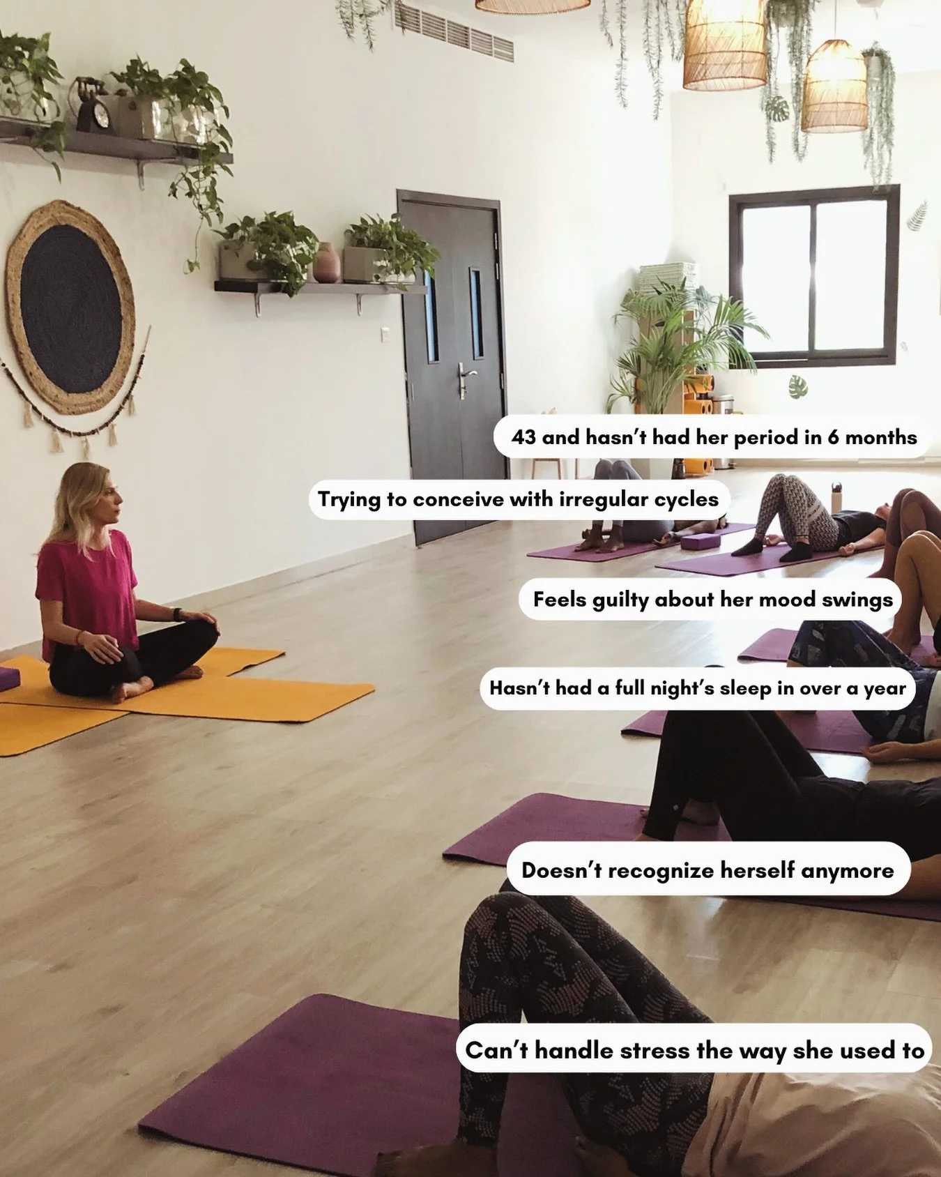 ✨ Every woman comes with her own story.
Her own rhythm.
Her own season of life. ✨

Hormonal yoga offers a space to slow down, listen, and reconnect, with kindness.

Inspired by a post shared by @bylinaju and featured in @yogajournal 

Photo taken dur