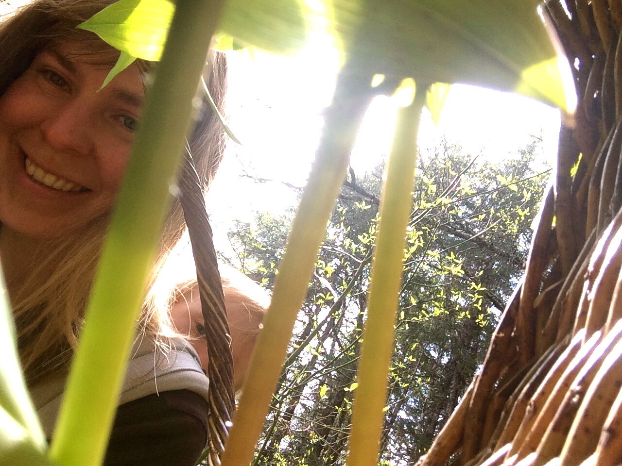 Accidental selfie while harvesting