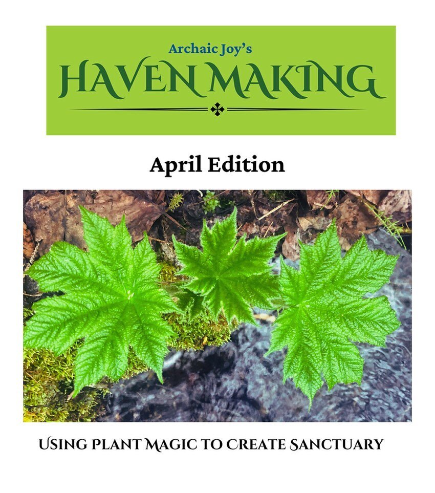 Haven Making: April edition is now Live!  Join me in the early Spring happenings of April ~ discussions of how to harden off your herbs and veggies, transplanting Peas (oh gasp!), harvesting and growing 6 common medicinal wild herbs, easy composting 