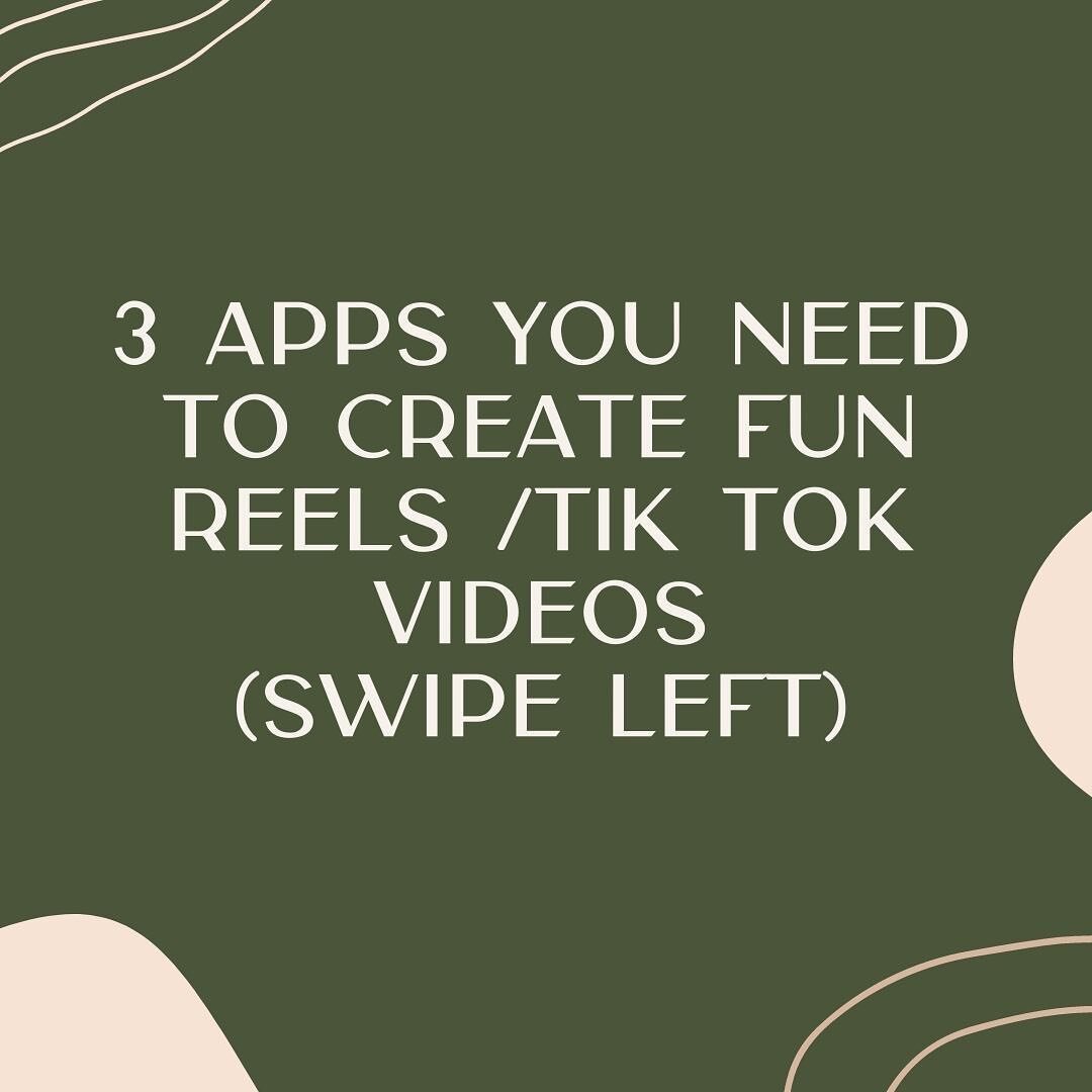 3 apps you need to up your reels/ tik tok game! Share this with your favorite small business owner 😎 #SCDCagencyTips