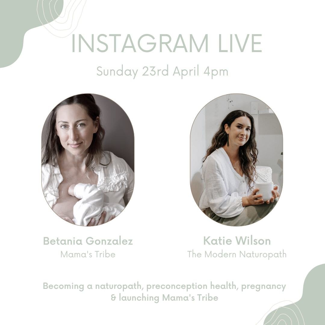 I N S T A  L I V E 🤍

Tomorrow afternoon I get to chat with my old classmate, flatmate, good friend and naturopath Betania from @Mama's Tribe NZ, all about launching her new pregnancy support herbal tea range. 

We will talk about our journeys in be