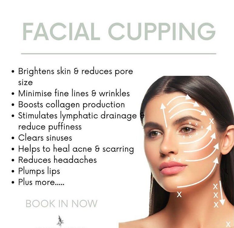 FACIAL CUPPING 

The non-invasive long-term alternative to Botox ✨

There are sooo many benefits to facial cupping, as you can see, but my favourite is it&rsquo;s a safe and effective alternative to Botox to reduce the signs of aging in the face.

Ne