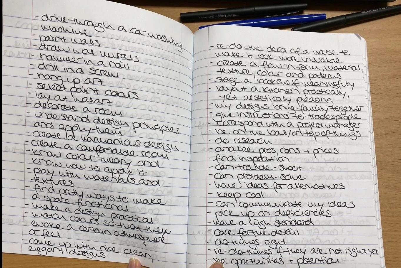 It's another dreamy skills list! Pages of swoopy cursive in a lined notebook, detailing my awesome client's amazing skills and accomplishments. My favourite. 

One of my other favourite things about what I do is that we approach each session from a p