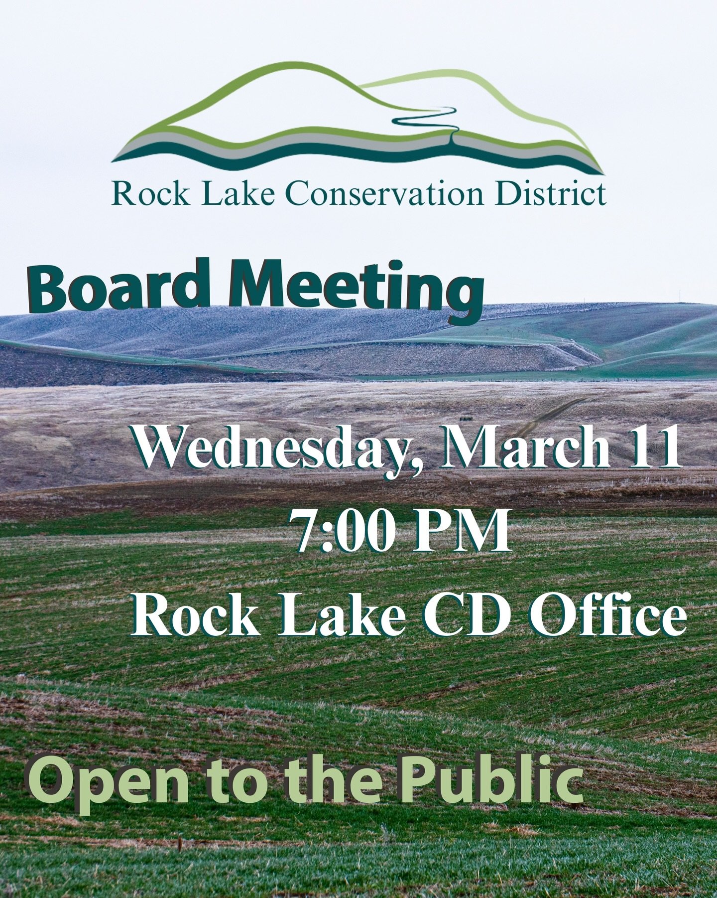 BOARD MEETING - Wednesday, March 11, 2026
7:00 PM

All meetings are open to the public - our doors are open to community engagement and feedback!

📞509.648.3680
📍3 N Park Street St. John, WA 99171
💻rocklakecd.org

#soilconservation #riparianrestor