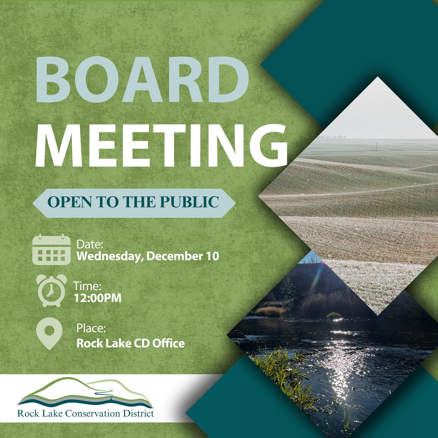 BOARD MEETING - Wednesday, December 10, 2025

12:00 PM

All meetings are open to the public - our doors are open to community engagement and feedback!

📞509.648.3680
📍3 N Park Street St. John, WA 99171
💻rocklakecd.org

#soilconservation #riparianr